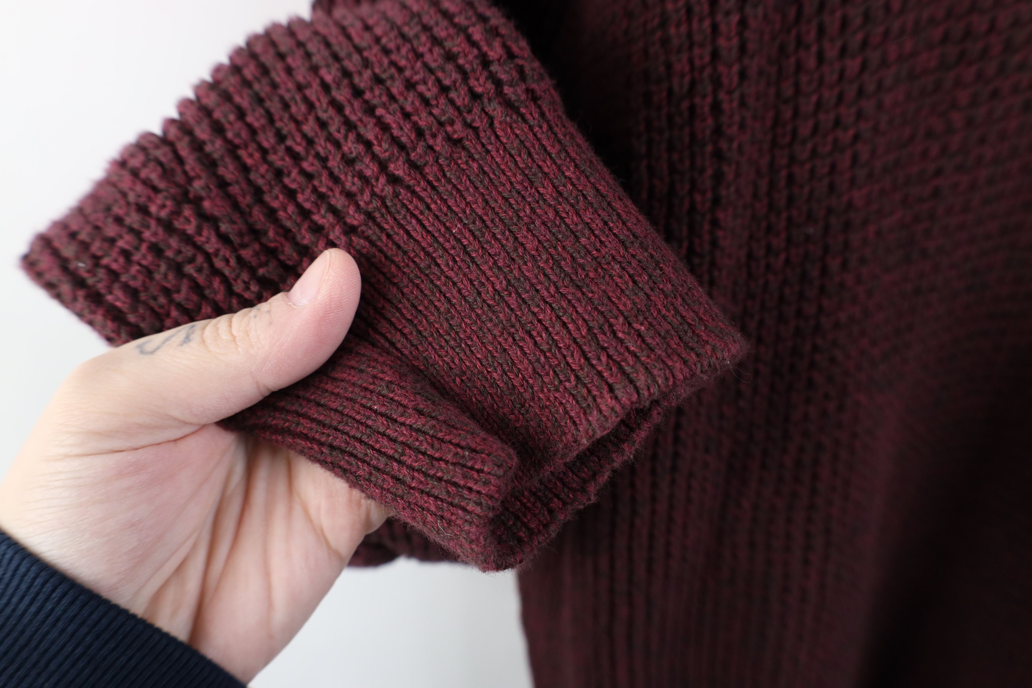 Vintage Vintage 90s Streetwear Thermal Ribbed Knit Henley Sweater Size US XL / EU 56 / 4 - 7 Thumbnail