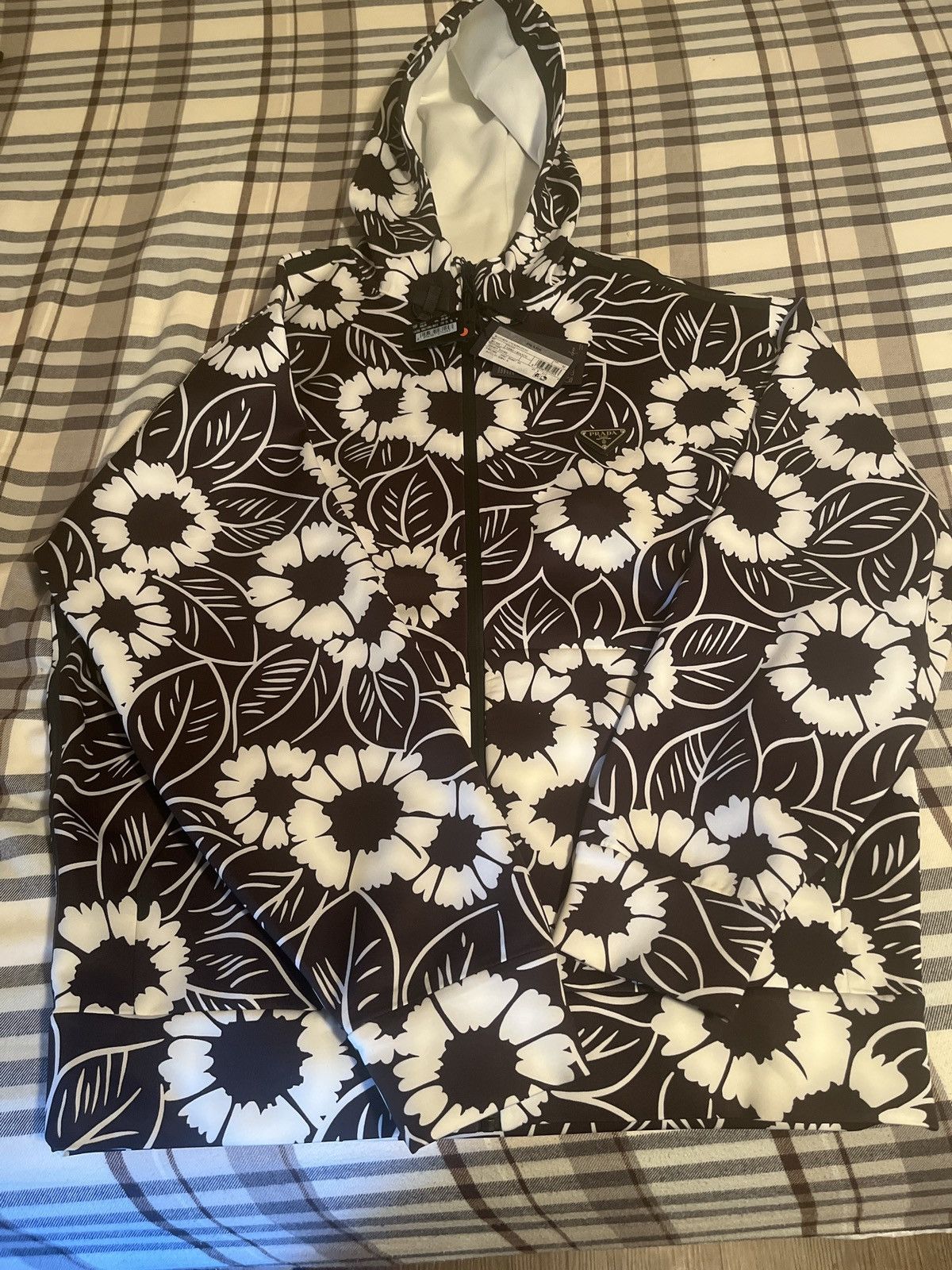 Prada Prada Jersey Fiore Hoodie Size US M / EU 48-50 / 2 - 1 Thumbnail
