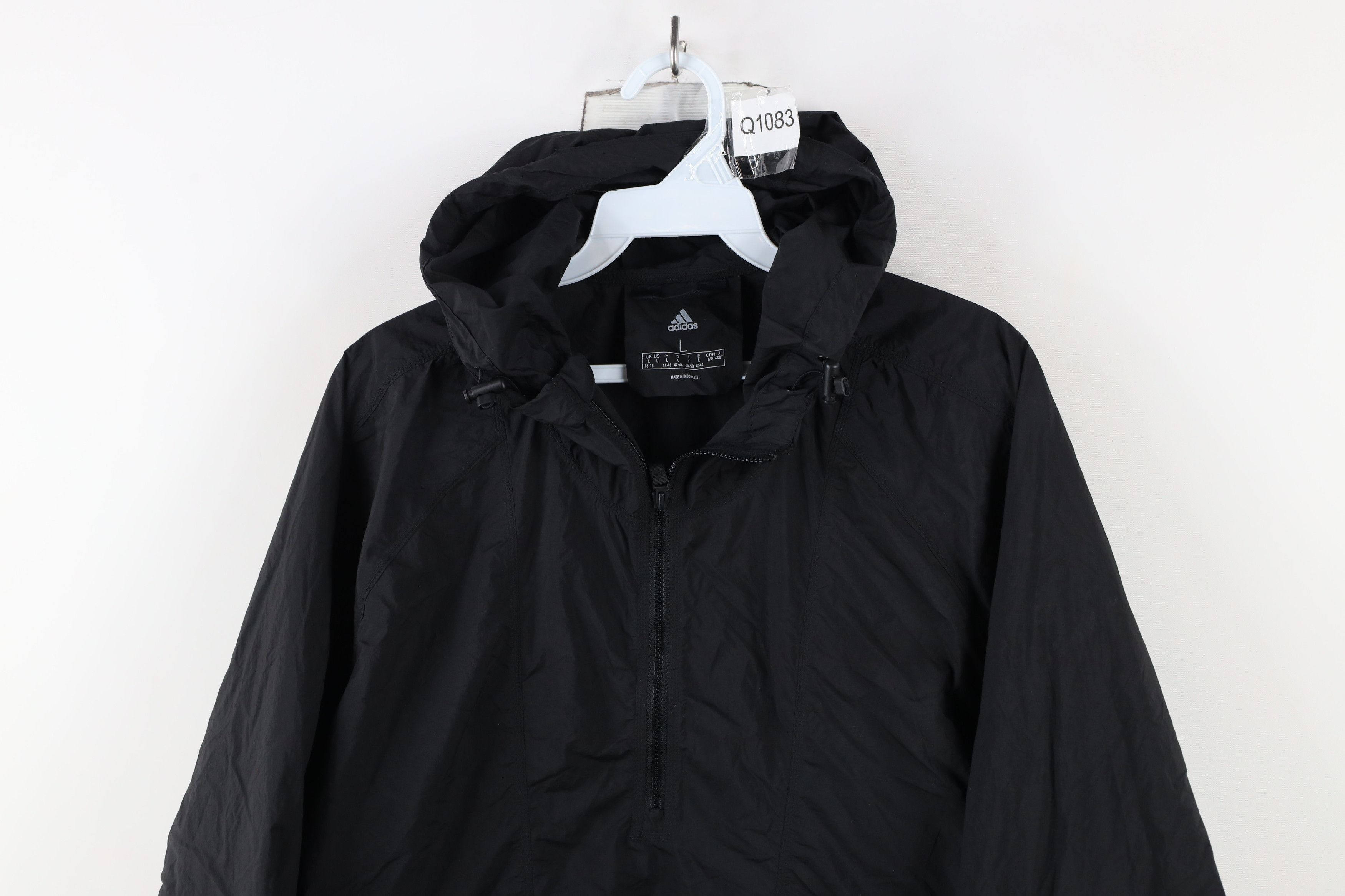 Adidas × Vintage Retro Adidas Baggy Cropped Fit Hooded Windbreaker Jacket Size L / US 10 / IT 46 - 2 Thumbnail