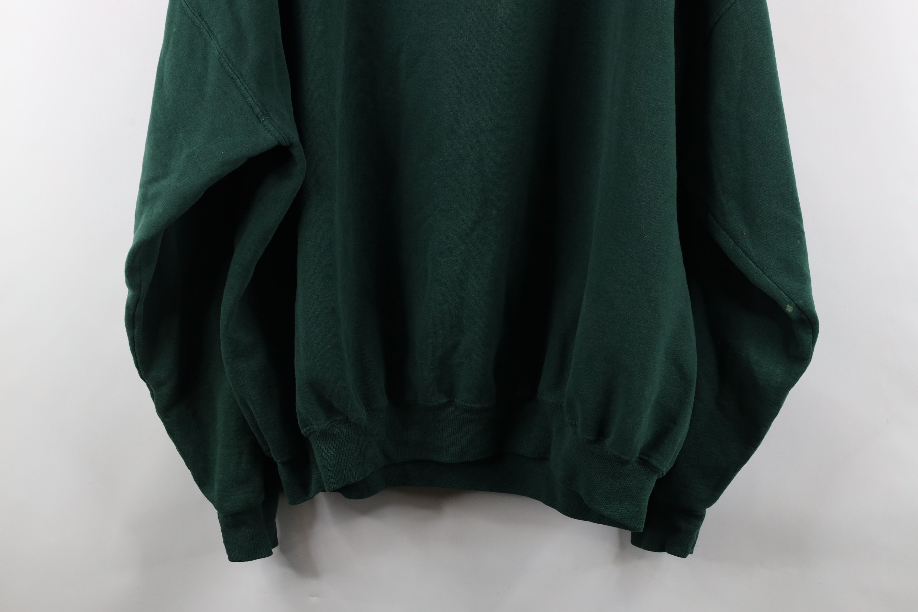 Vintage Vintage 90s Streetwear Fall Leaves Bear Sweatshirt Green Size 3XL / US 20-22 - 13 Thumbnail
