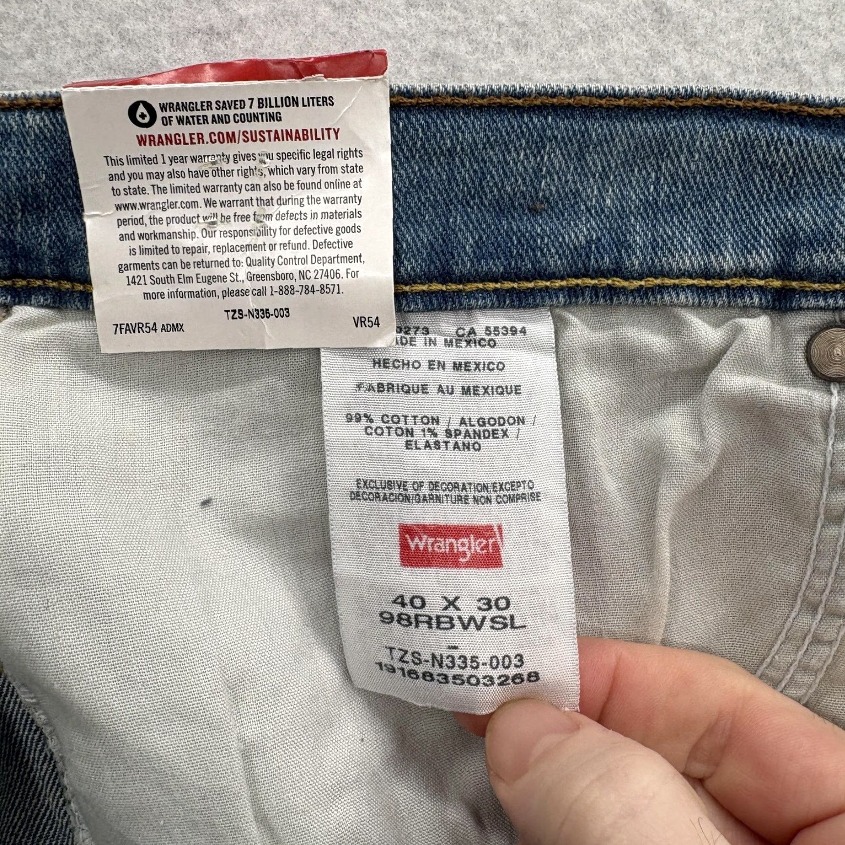 Wrangler Wrangler Five Star Premium Jeans Mens 40x30 Blue Relaxed Boot Flex Stretch Denim Jeans Size US 40 / EU 56 - 5 Thumbnail