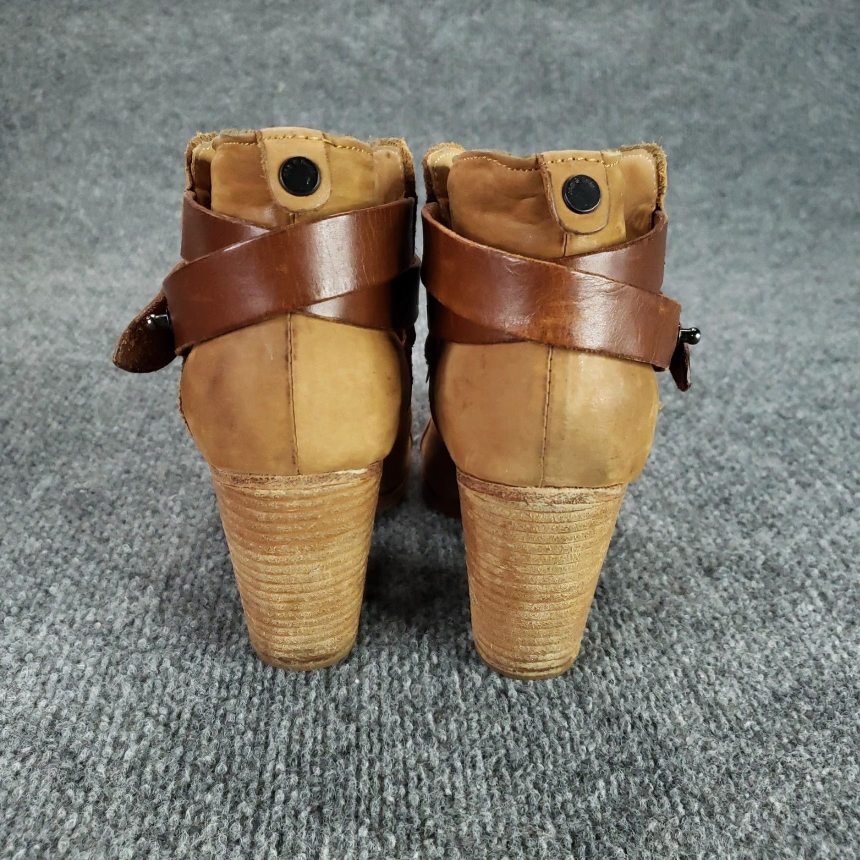 Rag & Bone rag & bone Harrow Boots Womens Size 7 Tan Leather Ankle Booties Stacked Heel ZZ Size US 7 / IT 37 - 5 Thumbnail