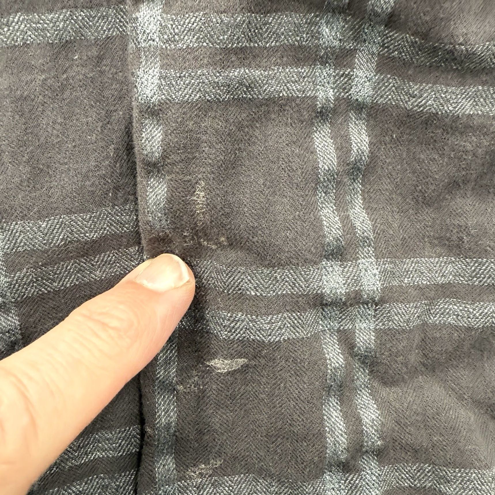 Allsaints AllSaints Shirt Mens M Gray Plaid Cotton Blend Peoria LS Shacket Casual Lightweight Size US M / EU 48-50 / 2 - 3 Thumbnail