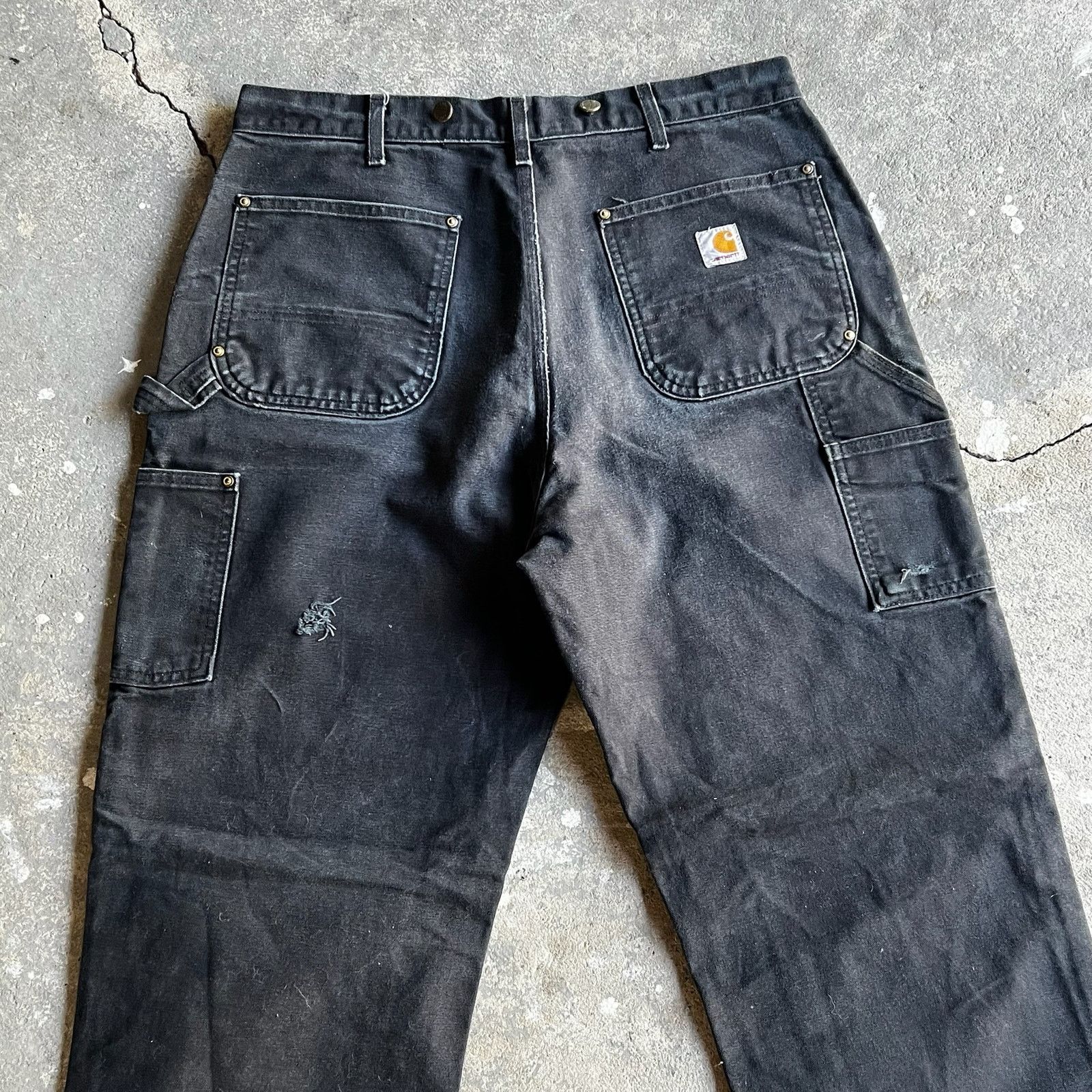 Carhartt × Vintage Carhartt black double knee work wear carpenter pants Size US 35 - 6 Thumbnail