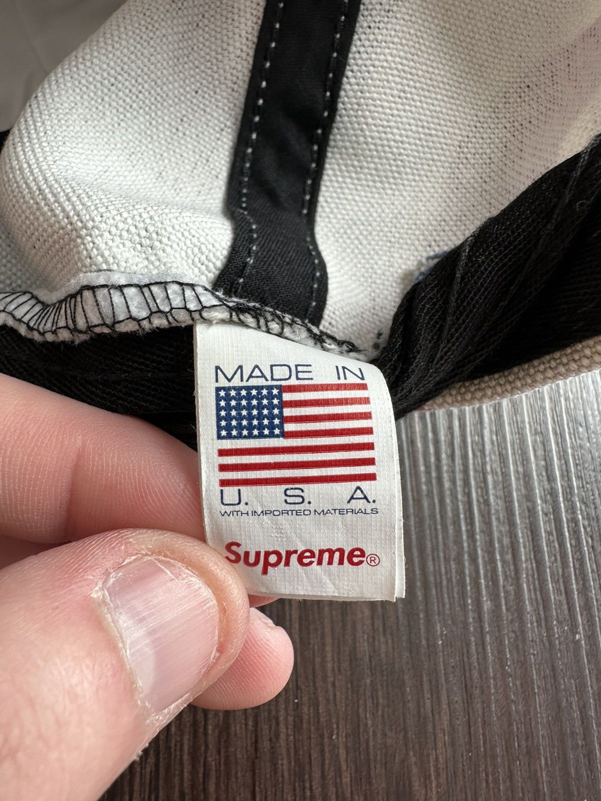 Supreme Supreme Pigment Coated S Logo American Flag 6 Panel Hat Size ONE SIZE - 7 Thumbnail