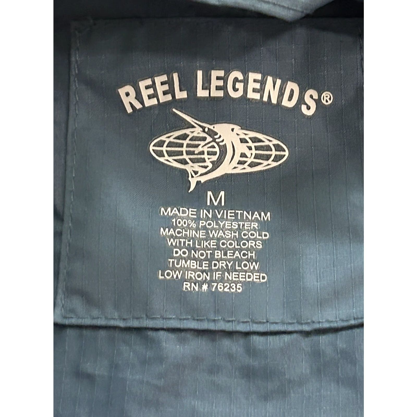 Vintage REEL LEGENDS Men Windbreaker Jacket Full Zip Packable Blue M Medium Casual Travel Size US M / EU 48-50 / 2 - 5 Thumbnail