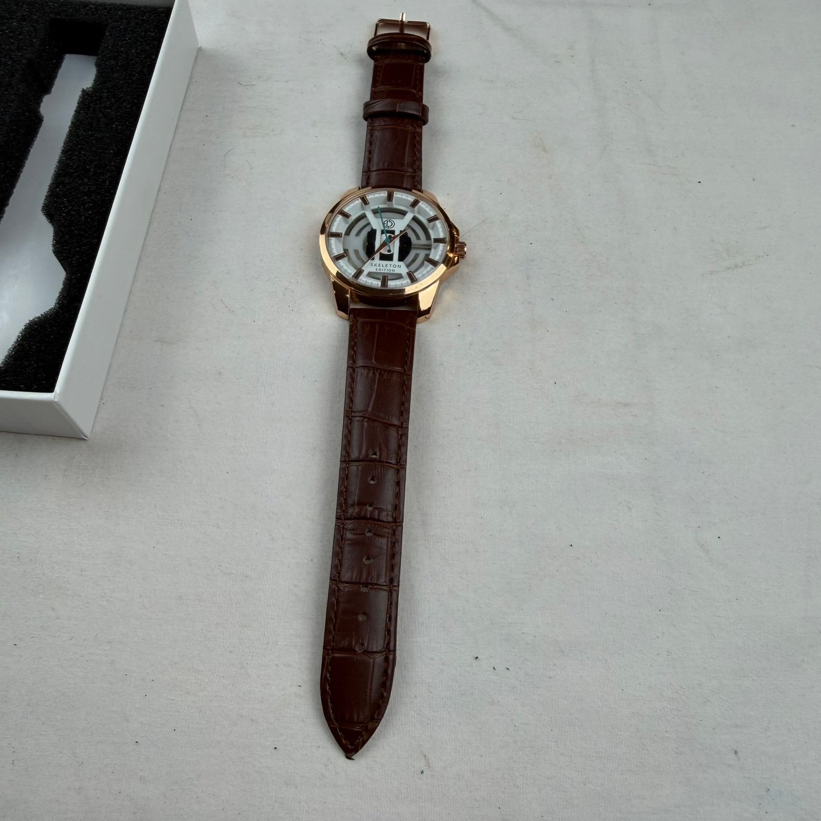 Other Deus Skeleton Edition Rose Gold Watch Brown Leather Size ONE SIZE - 5 Thumbnail