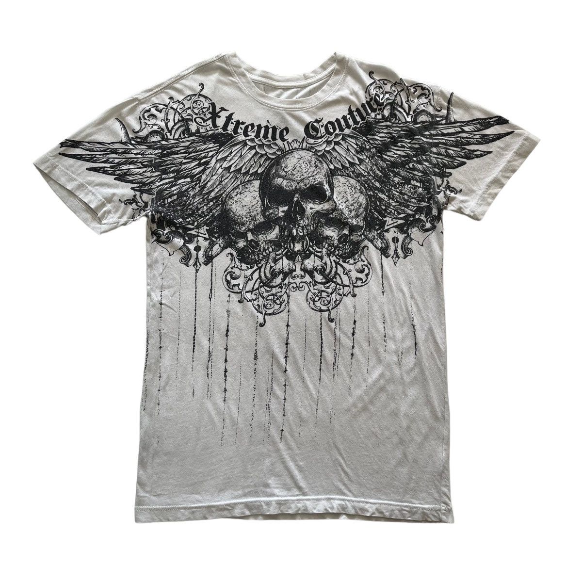 Vintage Xtreme Couture Skull Wing Grunge Cyber Y2K Style T-Shirt | Grailed