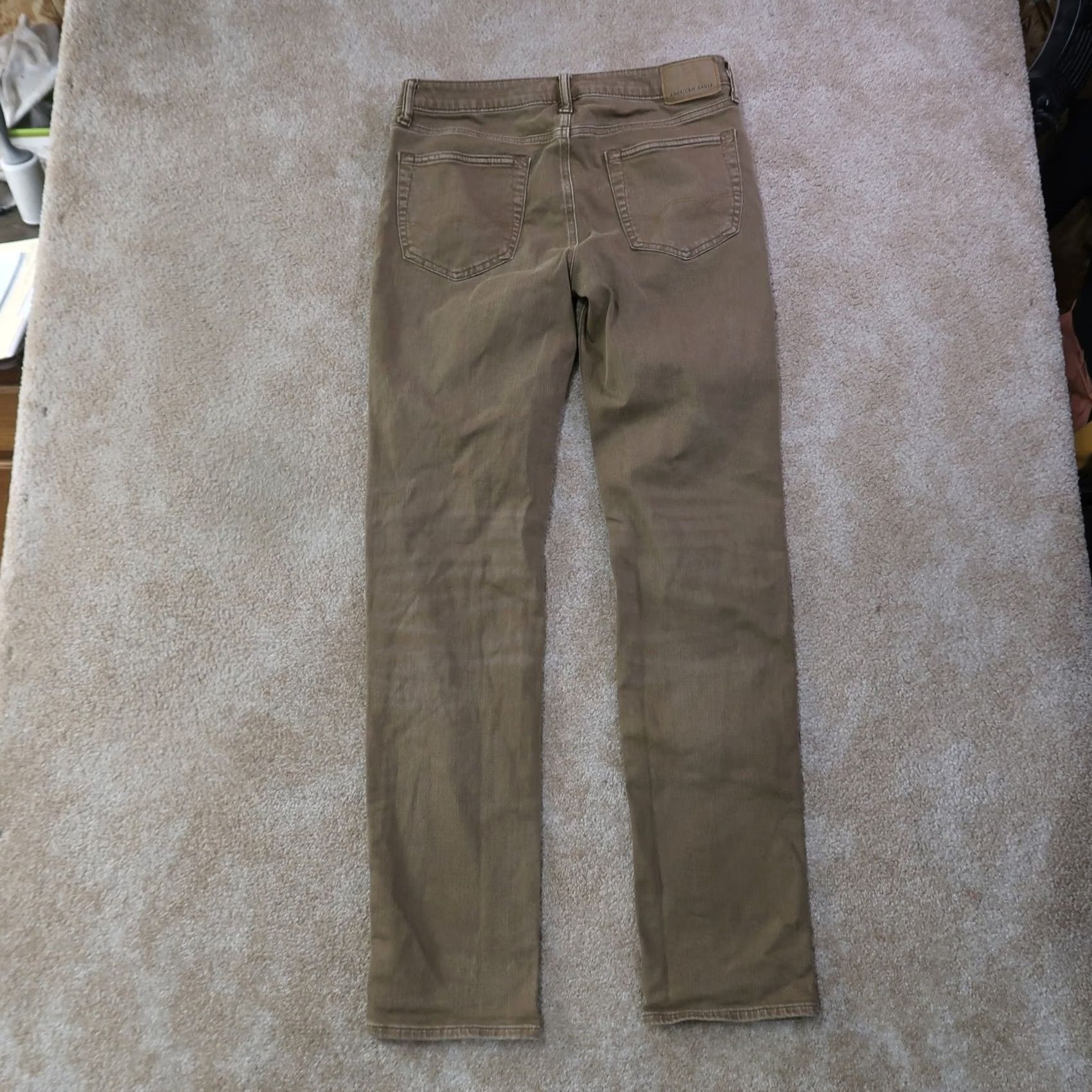 American Eagle Outfitters VINTAGE? No — American Eagle Slim Straight Jeans Mens 32x36 Brown Denim Airflex Distressed Slim 5-Pocket Cotton Blend Jeans Mens Brown Size US 32 / EU 48 - 7 Thumbnail