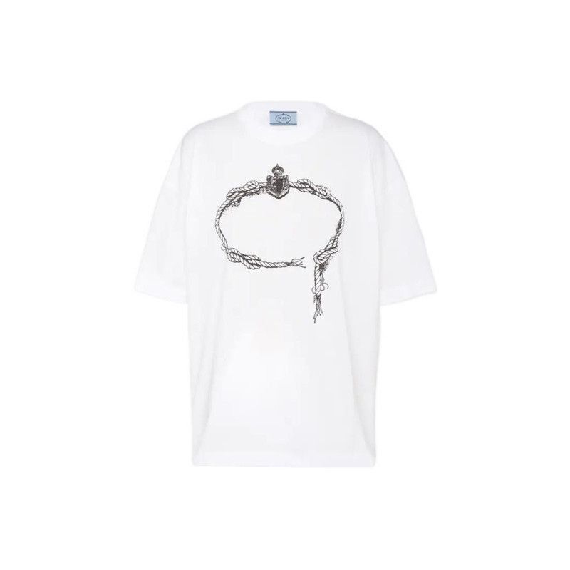 Prada Prada SS22 Relaxed White Short Sleeve TShirt-2506 Size US S / EU 44-46 / 1 - 3 Thumbnail