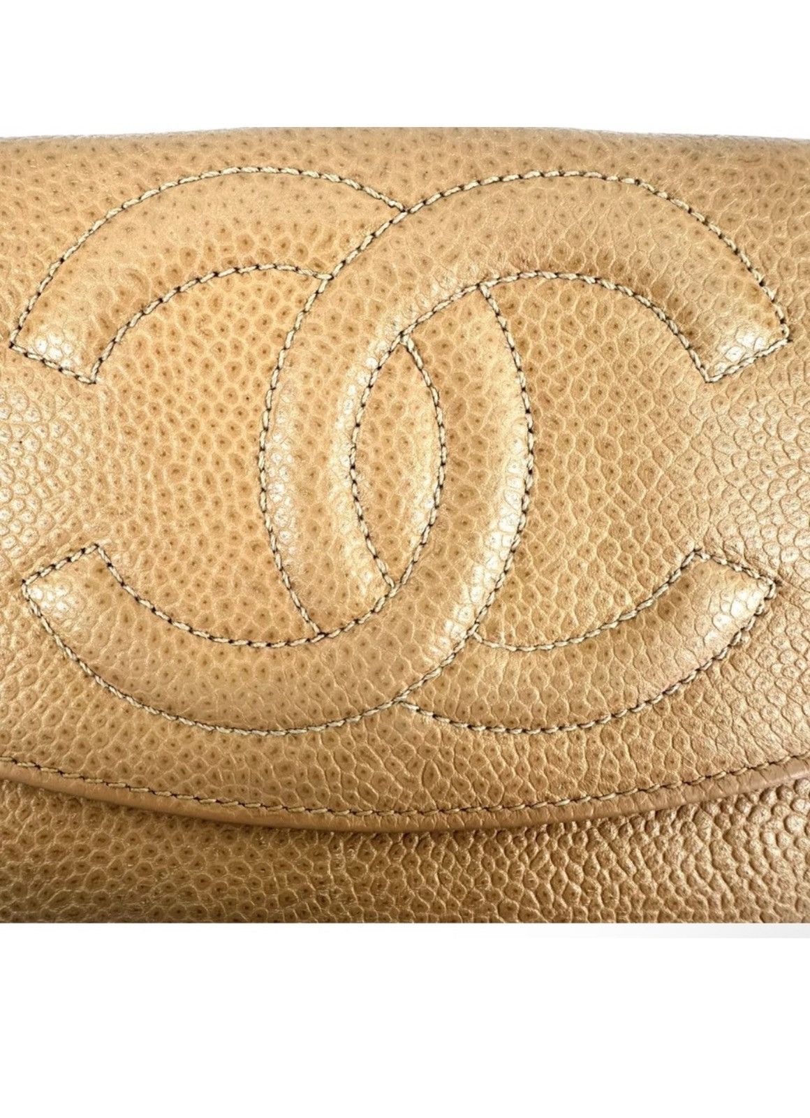 Chanel CHANEL Bifold Wallet Caviar Coco mark Double hook Leather Size ONE SIZE - 15 Thumbnail