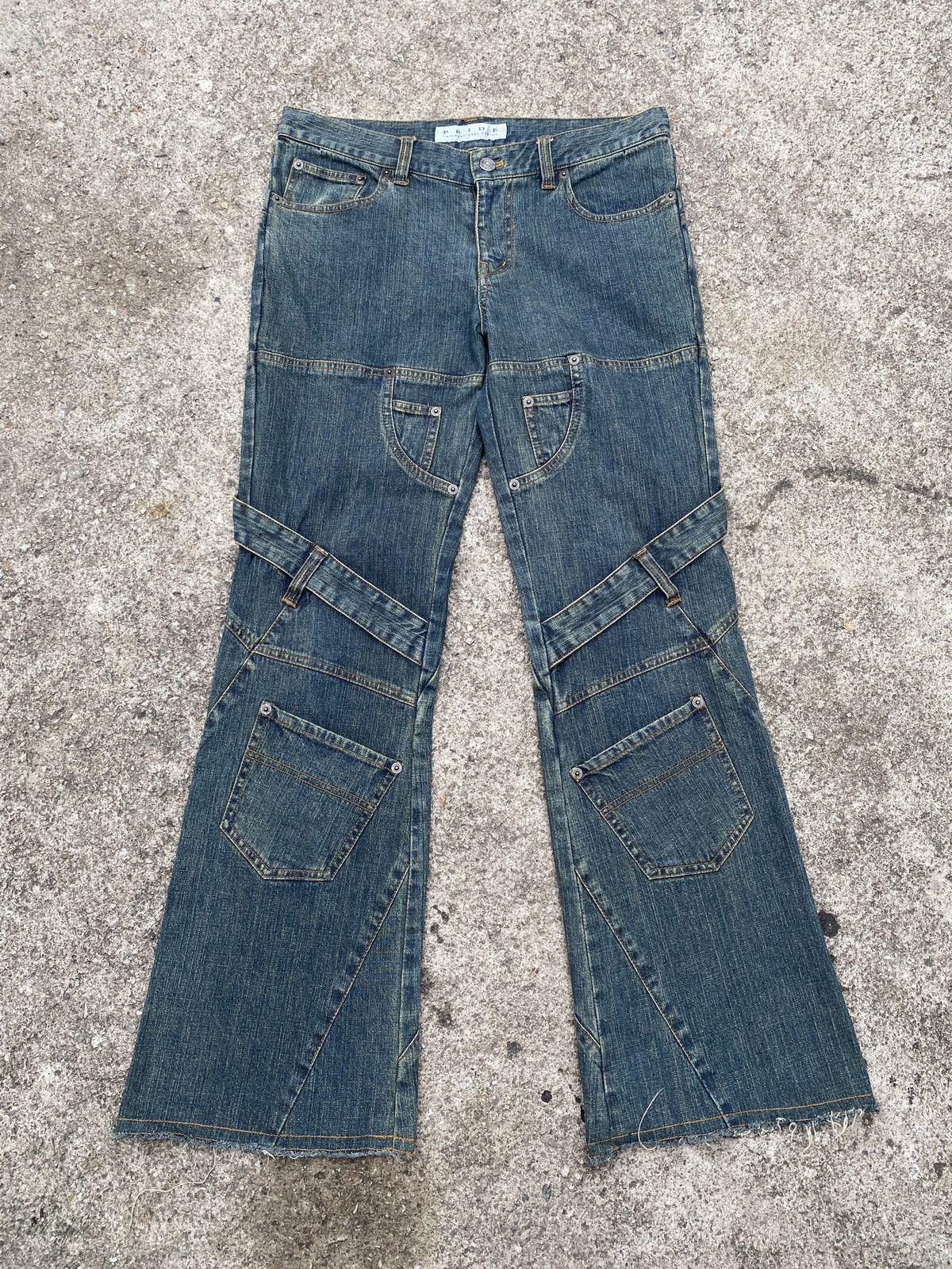 If Six Was Nine × Japanese Brand × Tornado Mart 1990s - Pride International Design Flare Jeans Size US 30 / EU 46 - 4 Thumbnail