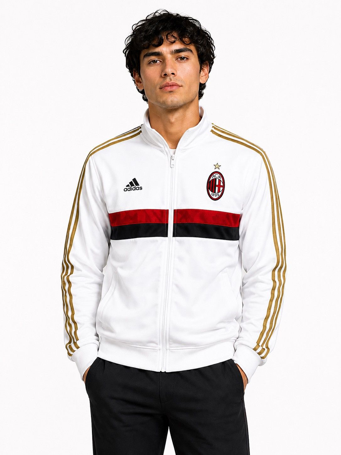 Adidas Adidas AC Milan Football Track Football Jacket Full Zip Size US S / EU 44-46 / 1 - 1 Thumbnail