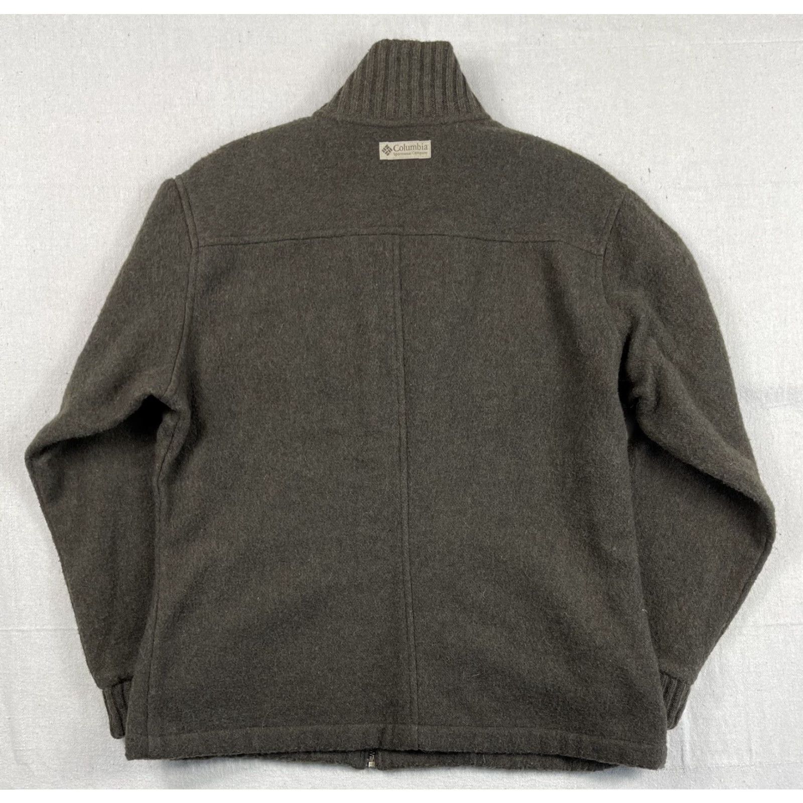 Vintage VINTAGE Columbia Women's Wool Jacket Coat Short Brown Full Zip Cruiser Hiking M Collar: Button-Down, Logo, Regular Size M Size M / US 6-8 / IT 42-44 - 2 Thumbnail