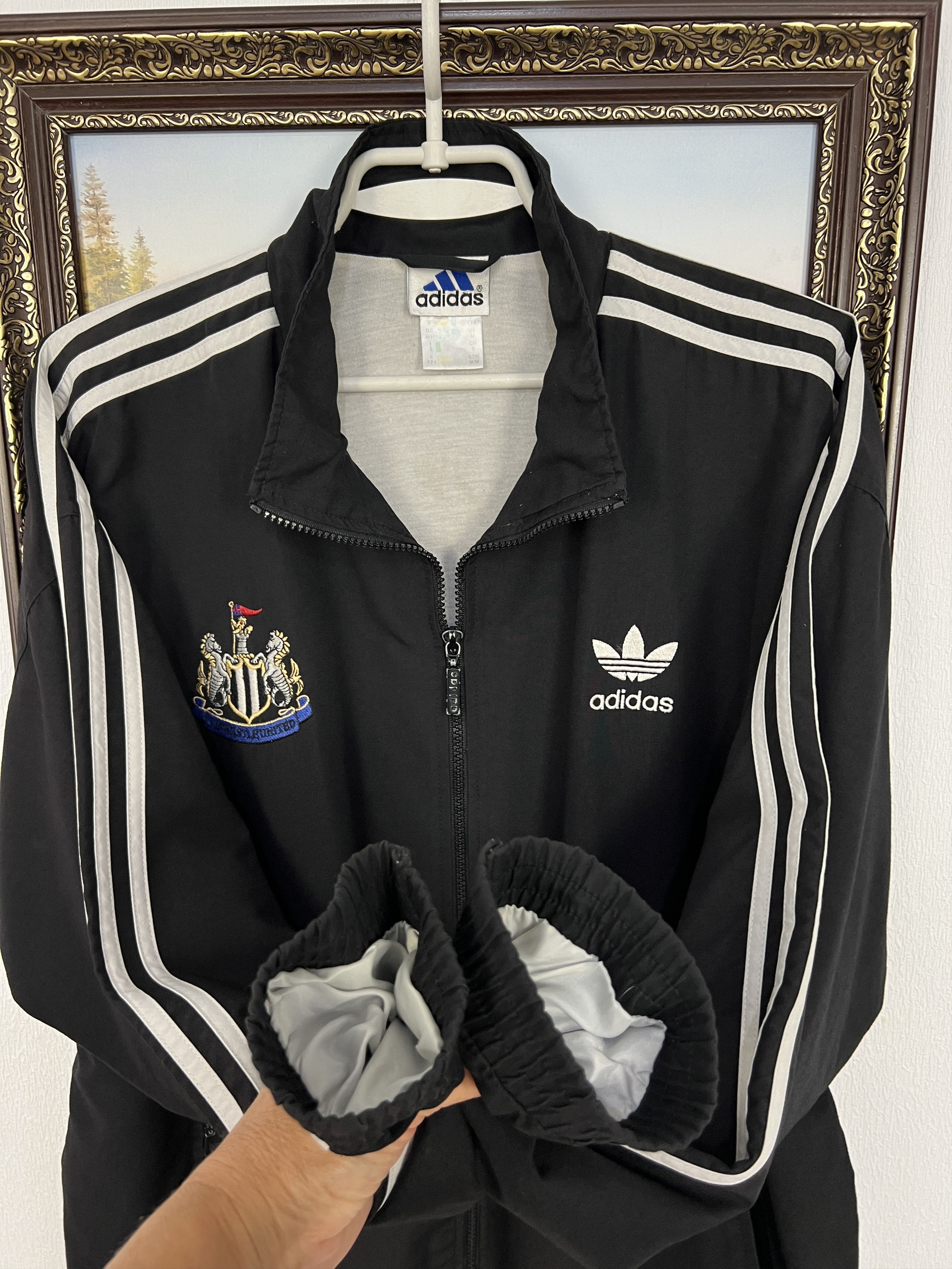 Adidas Vintage 90's Adidas Newcastle United Football Jacket Soccer Size US M / EU 48-50 / 2 - 5 Thumbnail