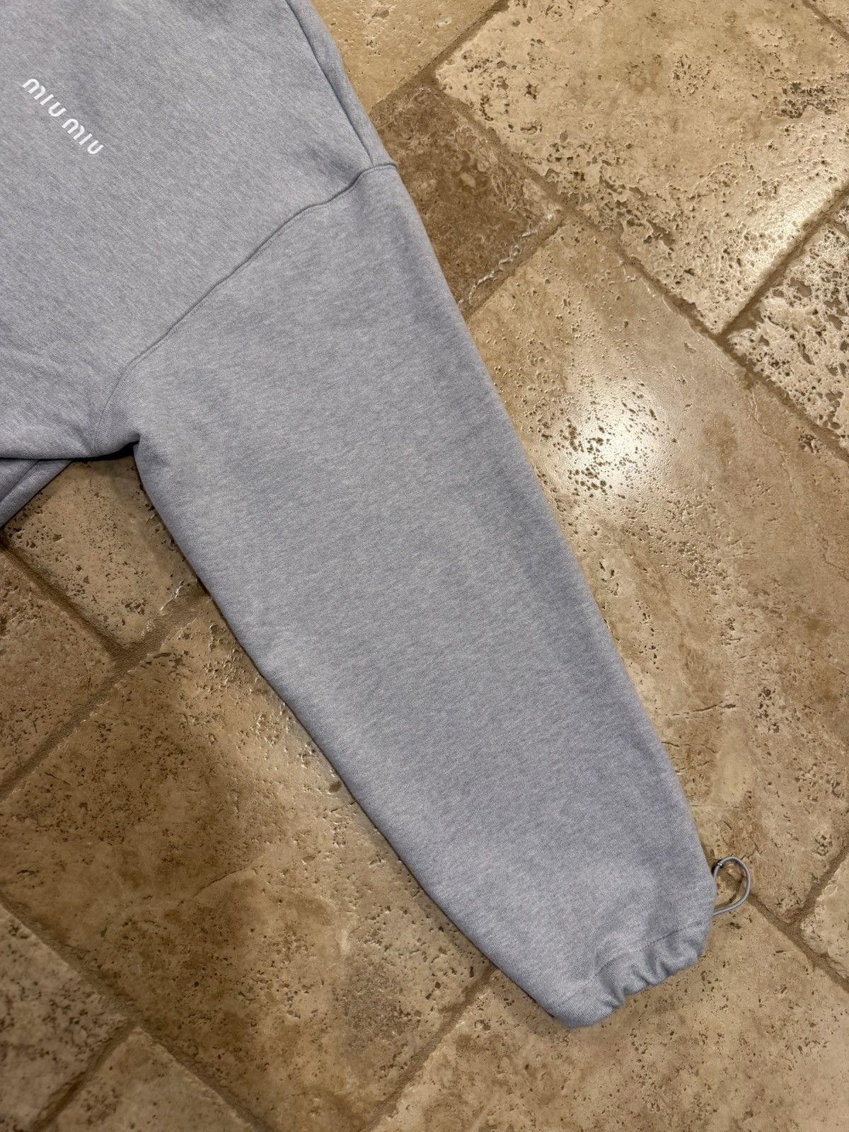 Miu Miu Miu Miu Oversized Cotton Fleece Gray Full Zipper Sweatshirt Size US M / EU 48-50 / 2 - 7 Thumbnail
