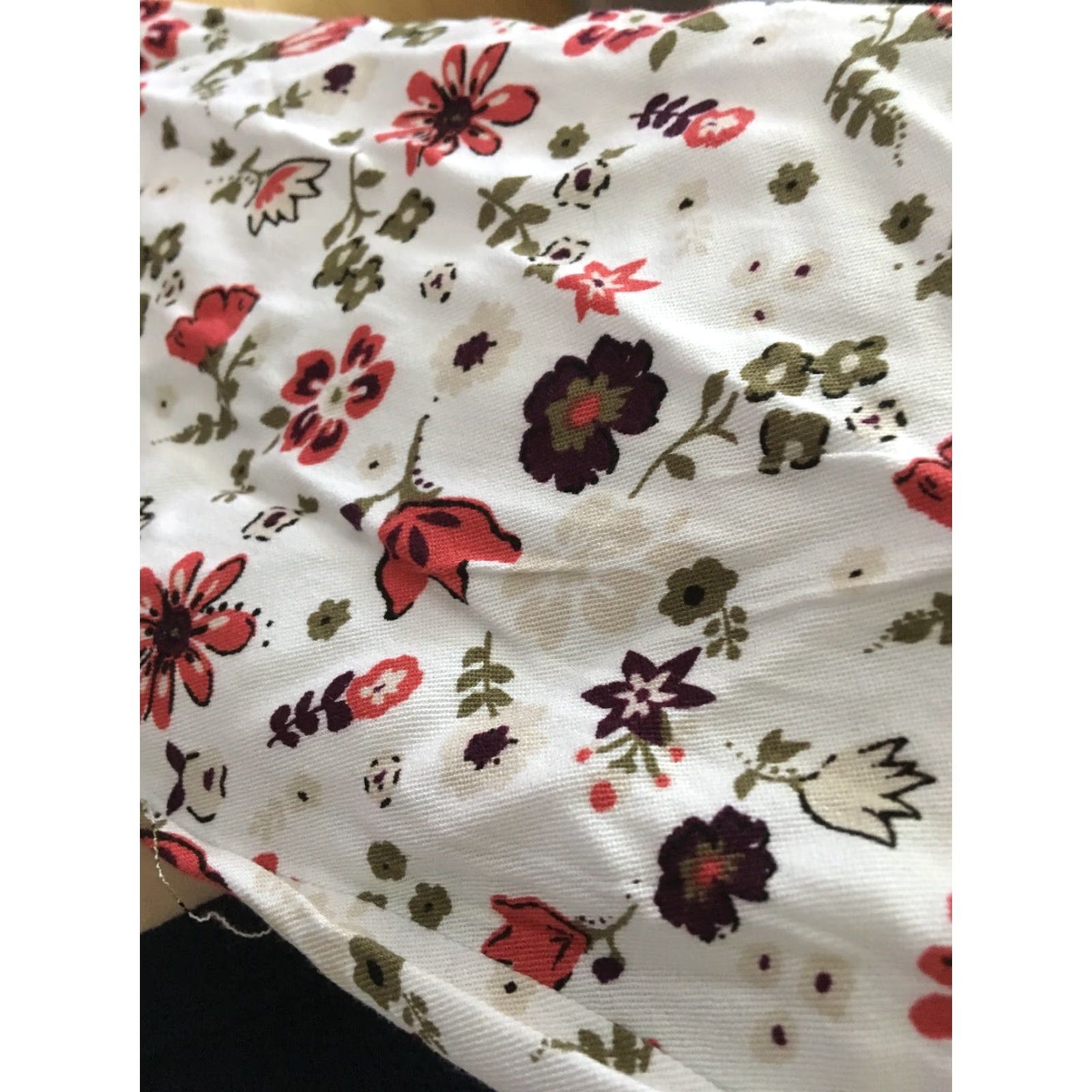 Junk Food JUNK FOOD Blouse Long Sleeve Crop Tie Front Floral Snow White NWT Size M Womens Size M / US 6-8 / IT 42-44 - 3 Thumbnail