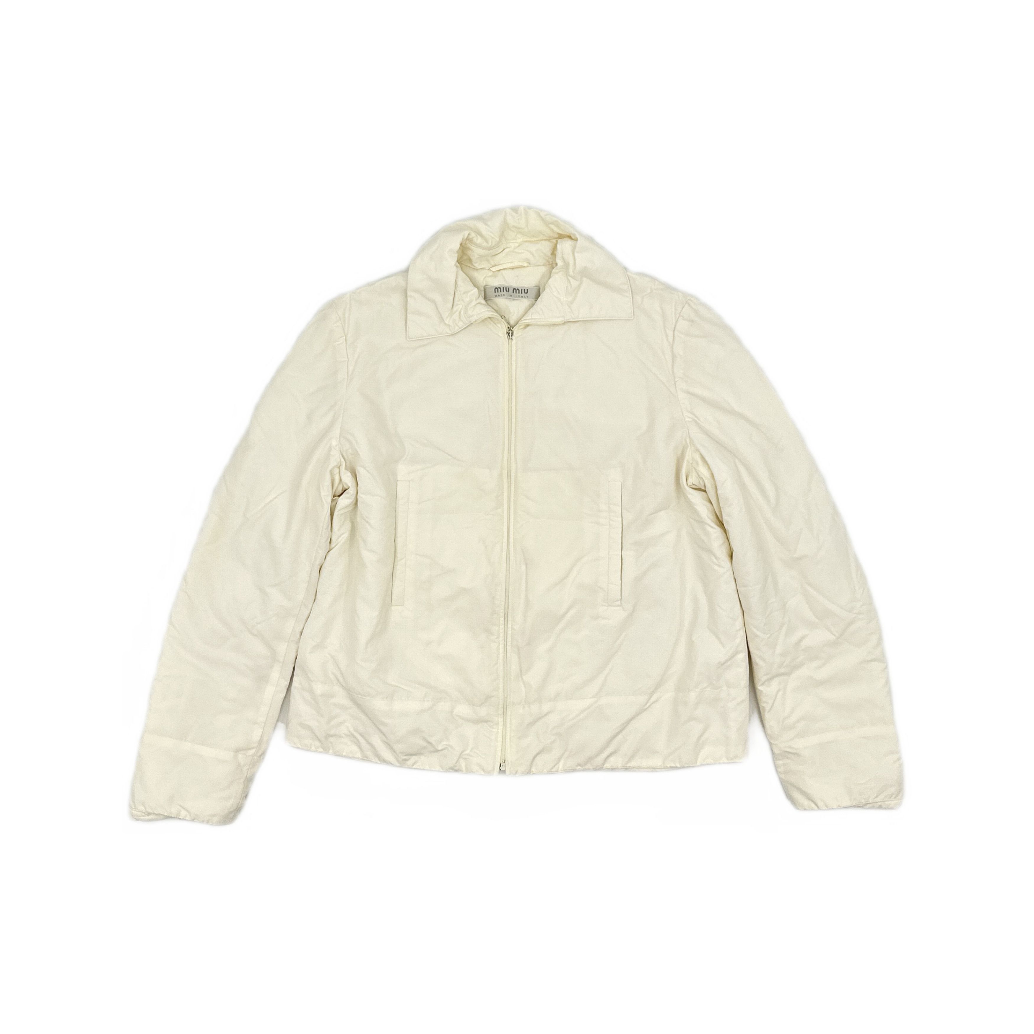 Miu Miu Miu Miu White Padded Jacket Size 46 Size L / US 10 / IT 46 - 1 Thumbnail