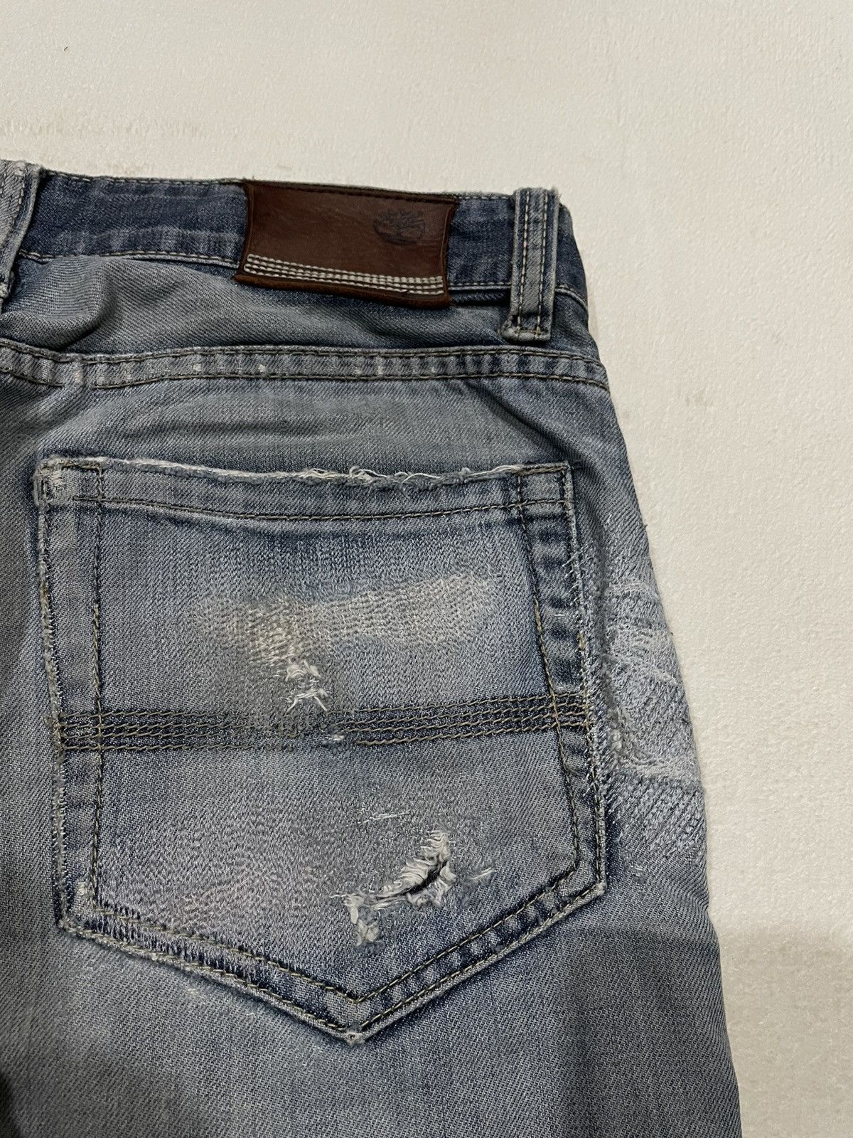 Timberland Vintage Timberland Mudwash Faded Distressed Ripped Jeans Size US 32 / EU 48 - 18 Thumbnail