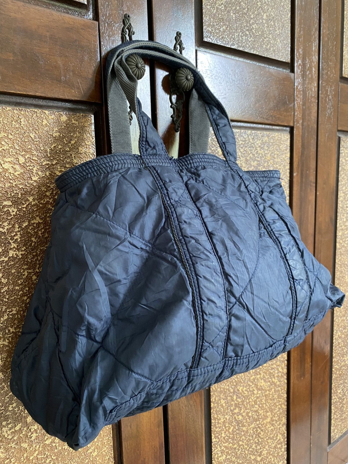 45rpm × Designer × Japanese Brand VTG 90s 45RPM DISTRESSED SIMPLE TOTE BAG Size ONE SIZE - 3 Thumbnail