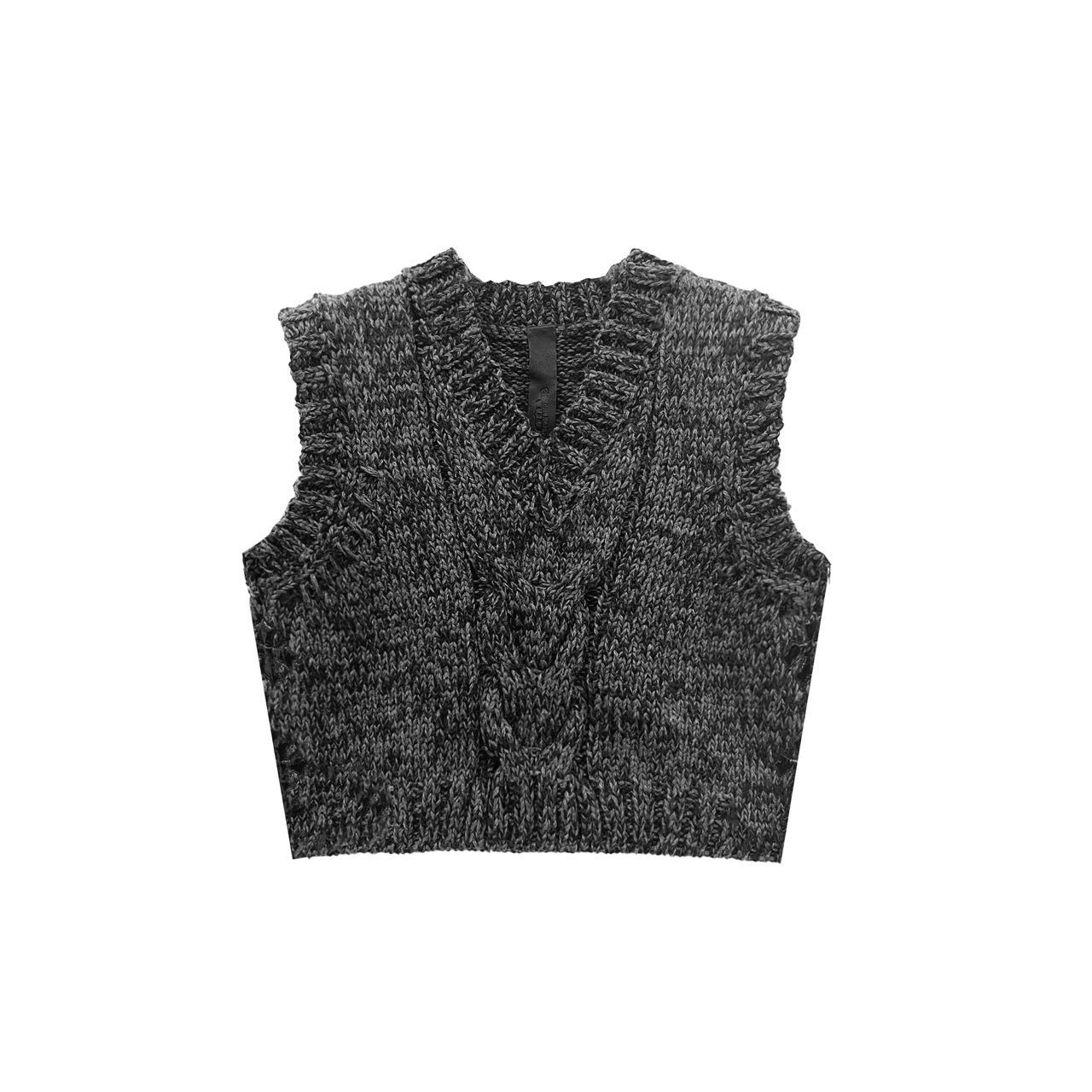 Chrome Hearts V-Neck Cross Leather Patch Sweater Vest
