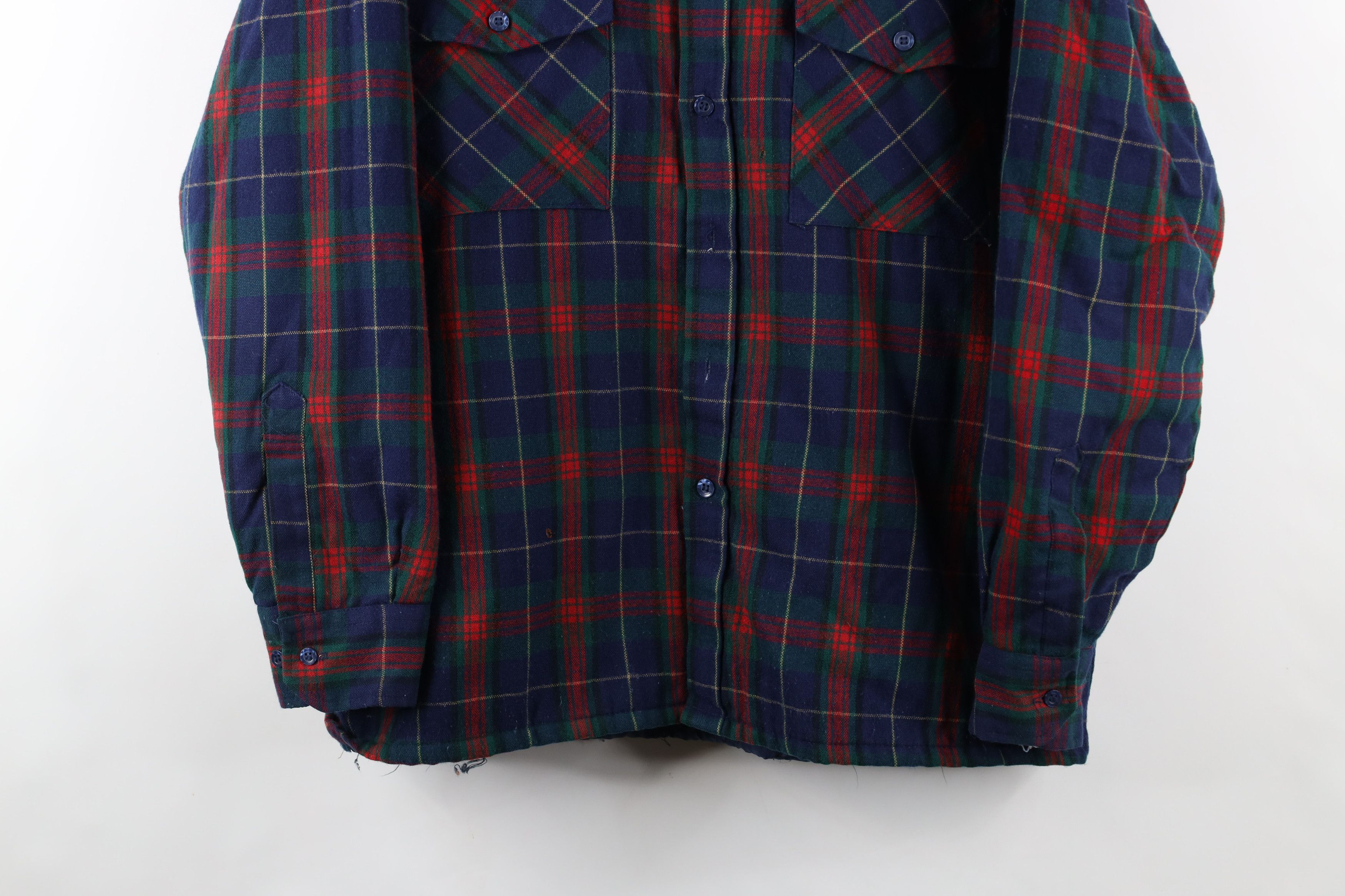 Vintage Vintage 90s Streetwear Knit Quilted Button Shirt Jacket Size US L / EU 52-54 / 3 - 3 Thumbnail