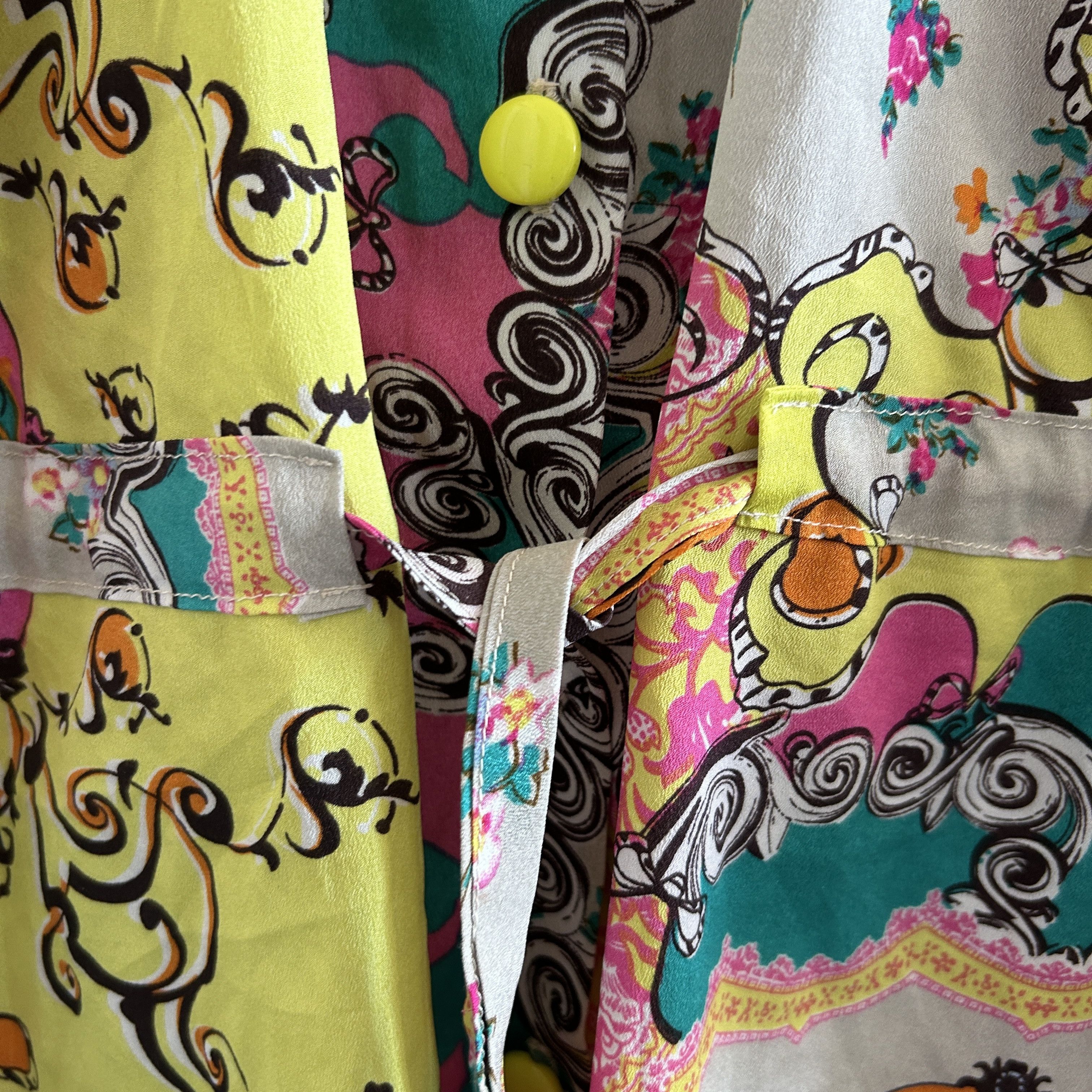 Vintage Y2K Baroque Print Shirt Dress Size L / US 10 / IT 46 - 12 Thumbnail