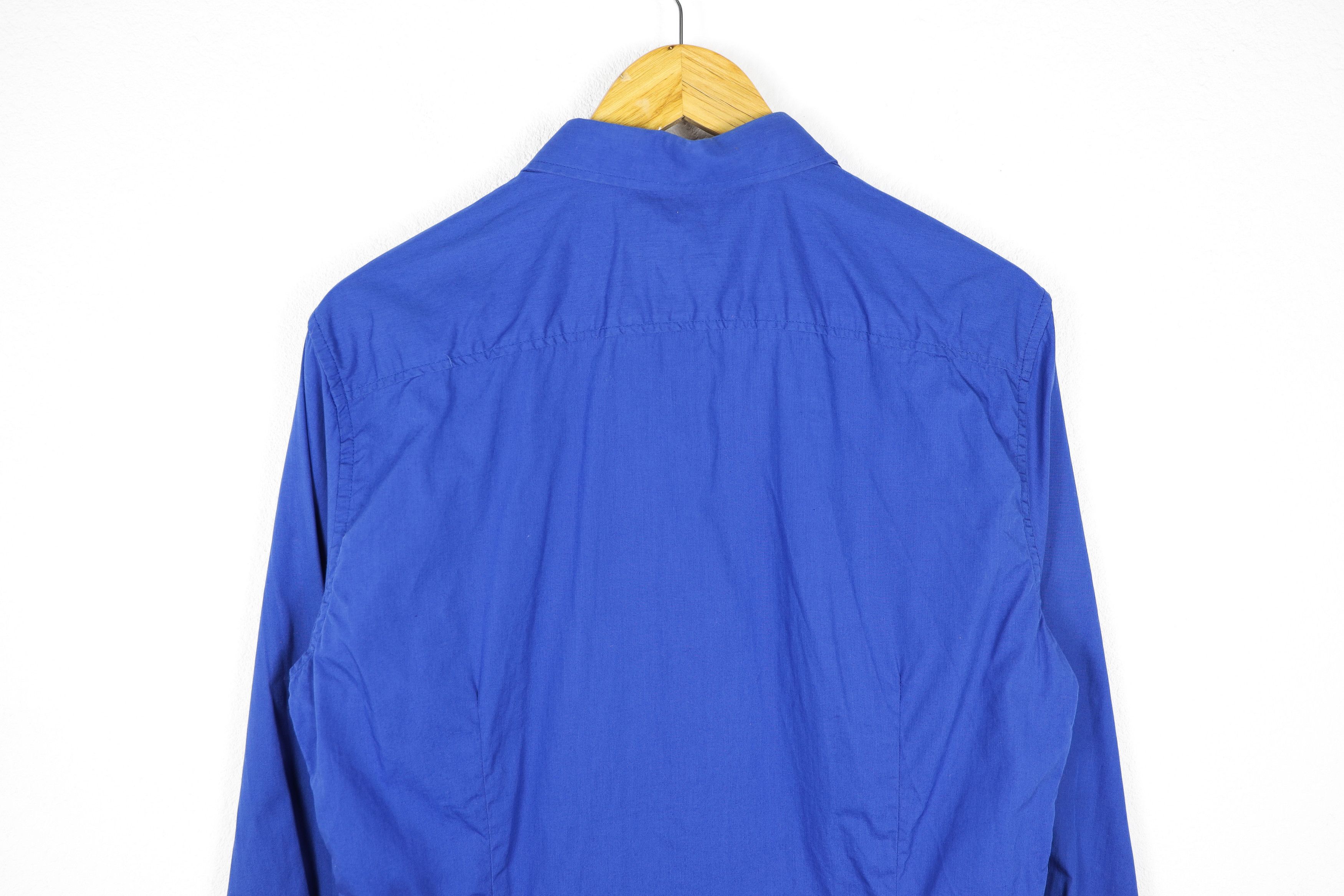 Versace Versace Classic VJ Tiger Logo Blue Button Long Sleeve Shirt Size US S / EU 44-46 / 1 - 12 Thumbnail