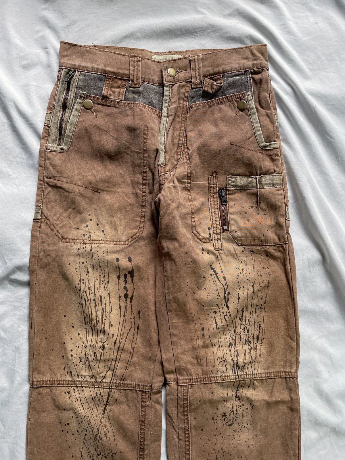 If Six Was Nine JAPANESE STYLE PANTS DISTRESSED PAINTED PANTS Size US 29 - 5 Thumbnail