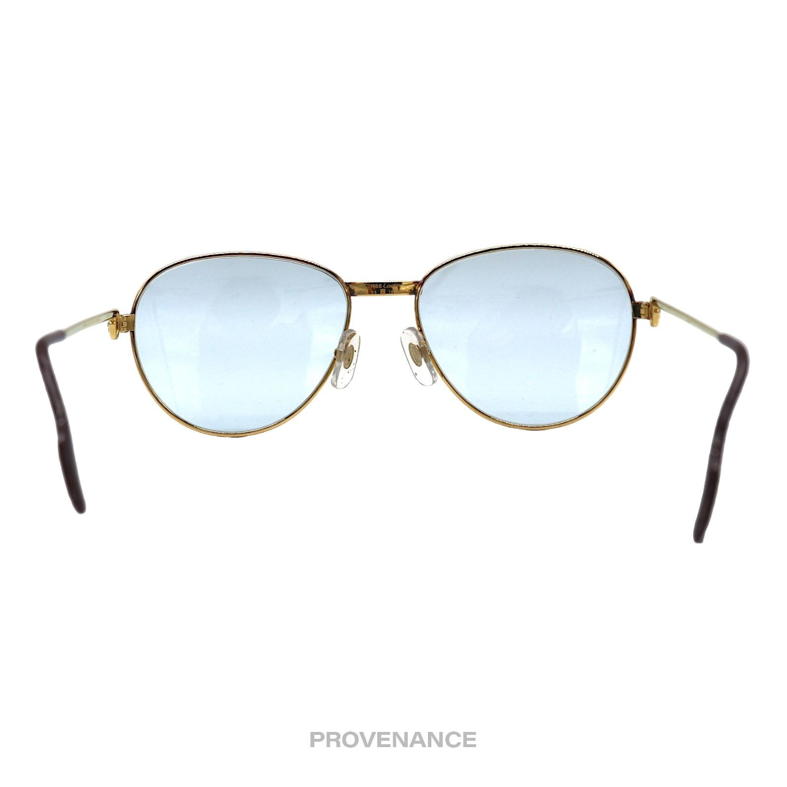 Cartier 🔴 Cartier Saphir Vintage Sunglasses - Gold/Blue Size ONE SIZE - 4 Thumbnail