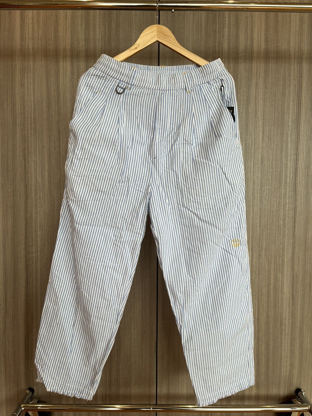 Drew House Drew House Seersucker Blue White Stripe Church Pants Size US 30 / EU 46 - 1 Thumbnail
