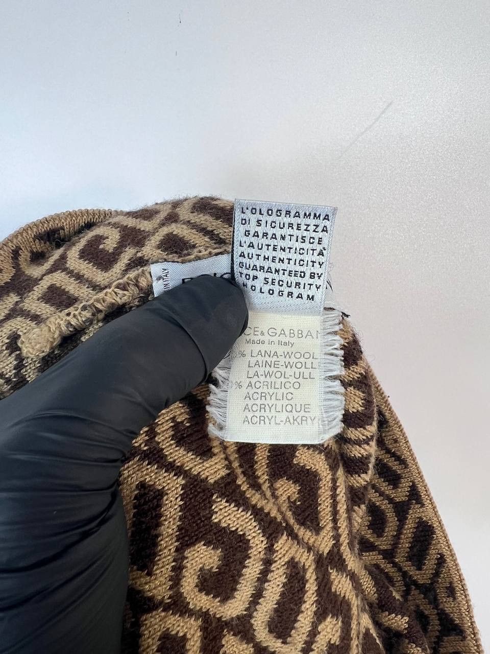 Dolce & Gabbana DOLCE & GABBANA BEANIE HAT MONOGRAM LOGO KNIT BROWN WOOL Size ONE SIZE - 5 Thumbnail