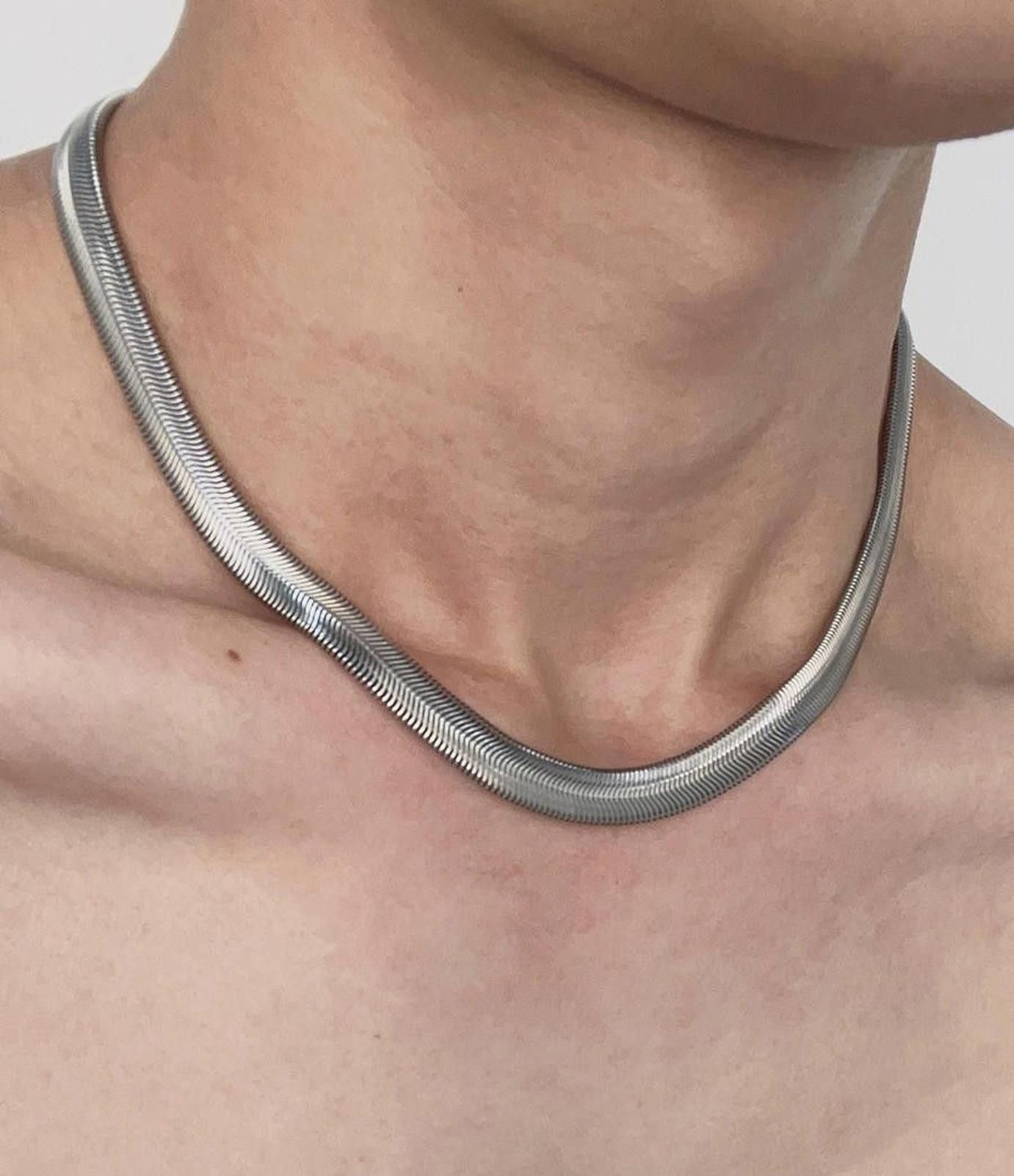 Jewelry Silver Snake Chain Necklace Size ONE SIZE - 3 Thumbnail