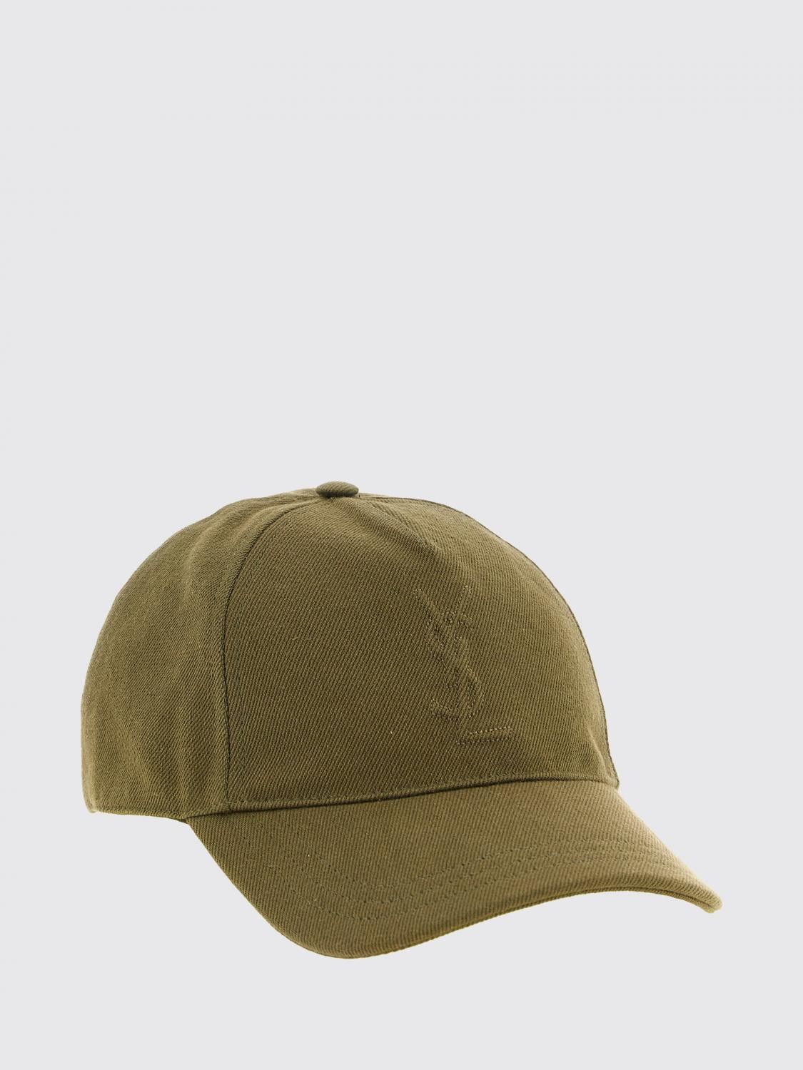 Saint Laurent Paris Saint Laurent Hat Men Kaki Size ONE SIZE - 1 Thumbnail
