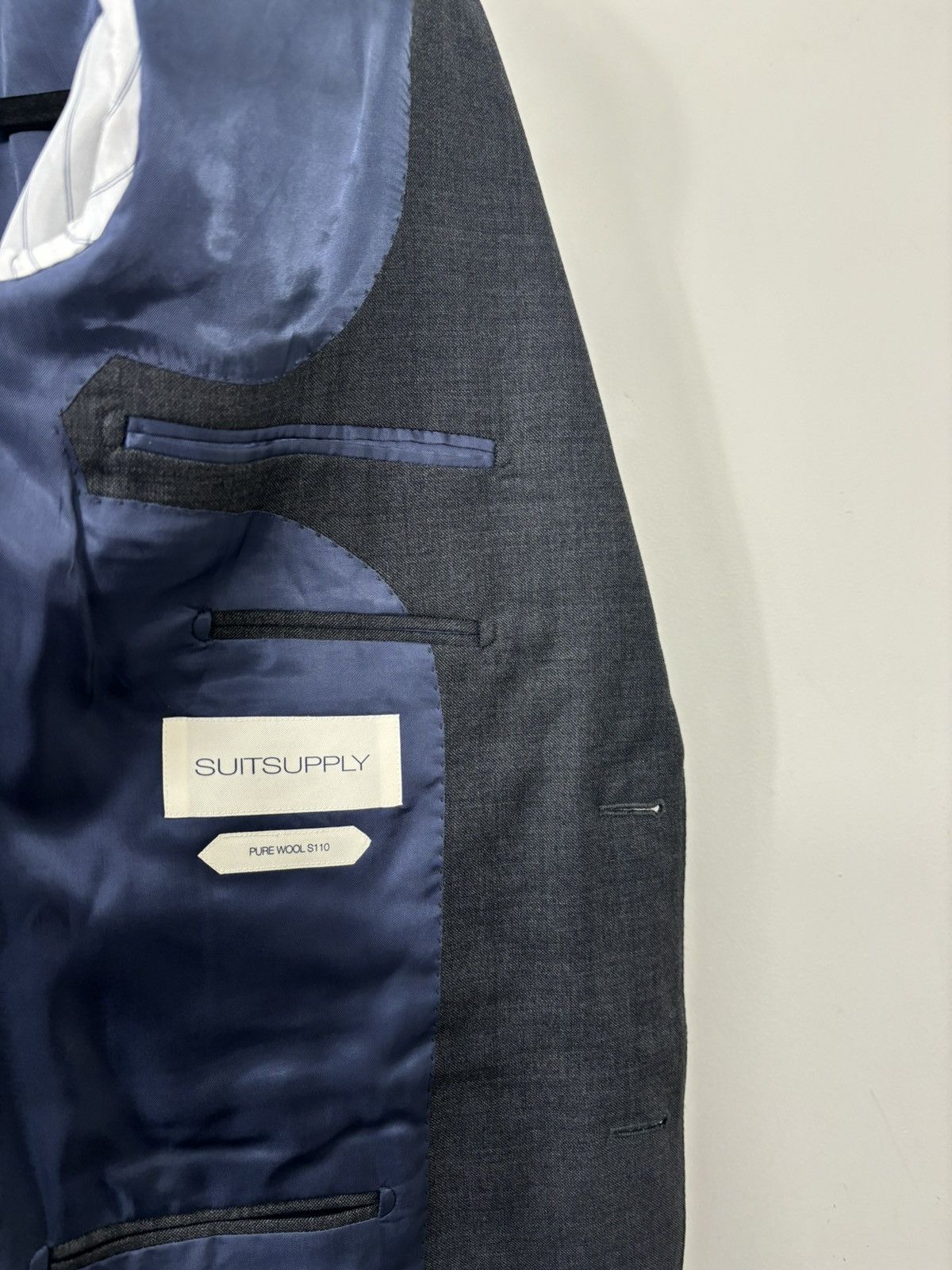 Suitsupply Suitsupply Men’s Gray 2-Buttons Formal Wool Blazer Jacket Size 40L - 15 Thumbnail