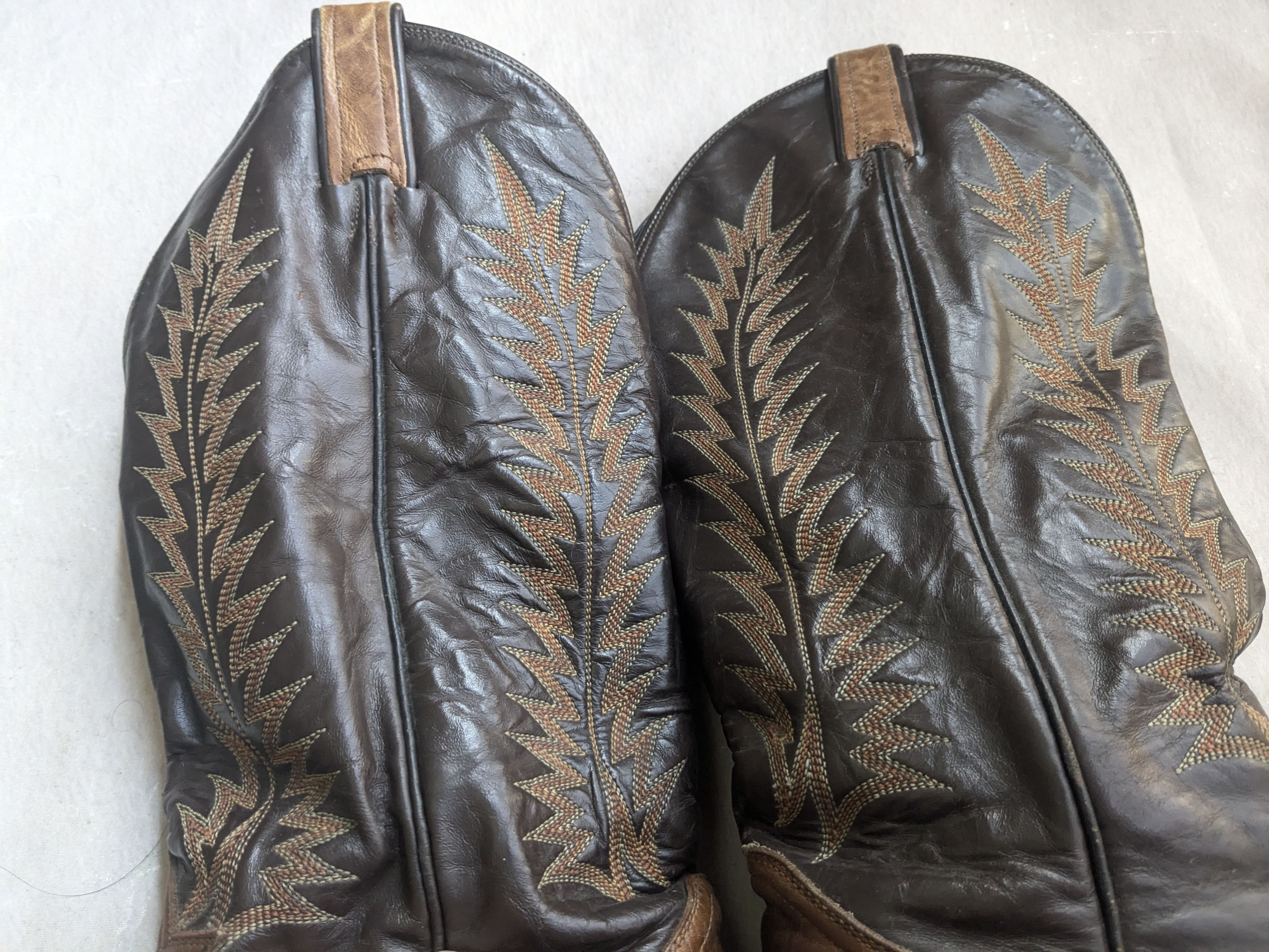 Genuine Leather Vintage Tony Lama Cowboy Boots Brown 9 Wide Leather Western Size US 9 / EU 42 - 8 Thumbnail