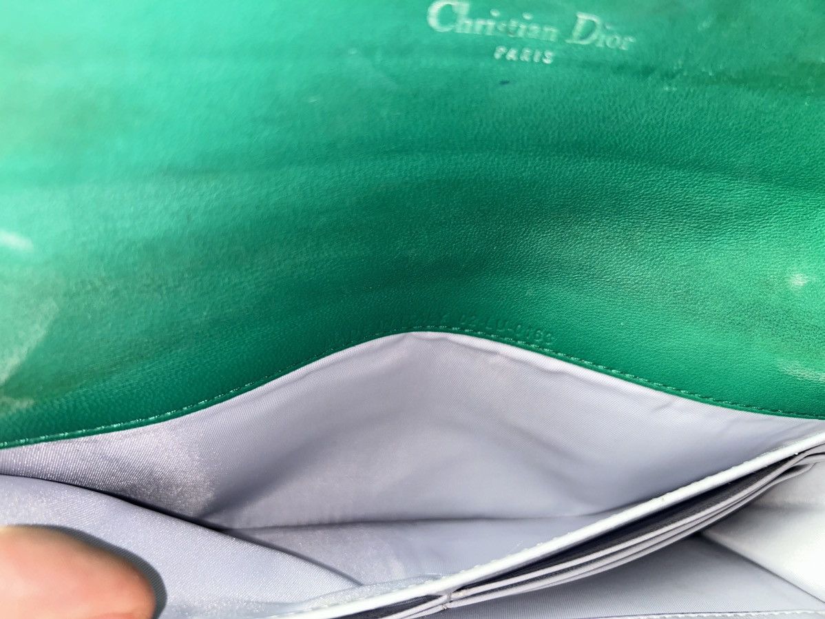 Dior Christian Dior Miss Dior Green Quilted Leather Wallet Size ONE SIZE - 11 Thumbnail