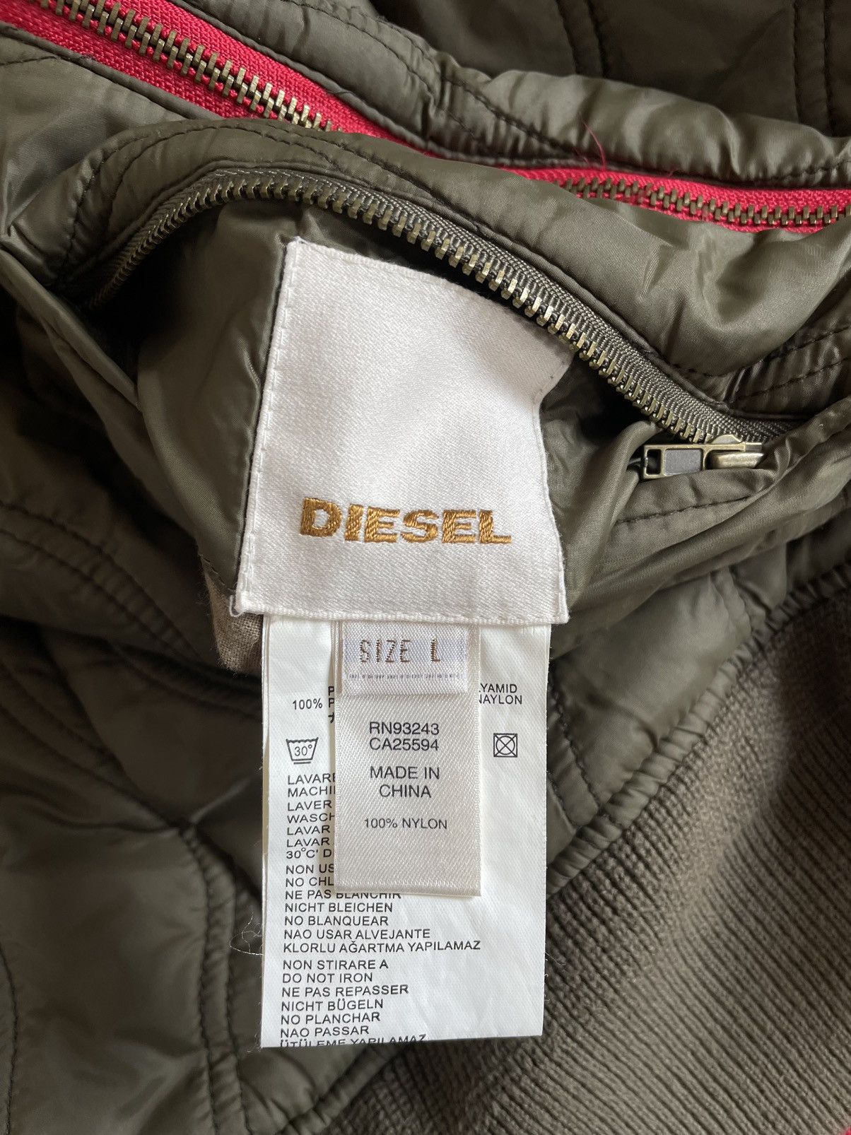 Diesel × Japanese Brand × Vintage Diesel Ride Hard Reversible Jacket Gold Tiger Logo Y2K RARE Size US L / EU 52-54 / 3 - 15 Thumbnail