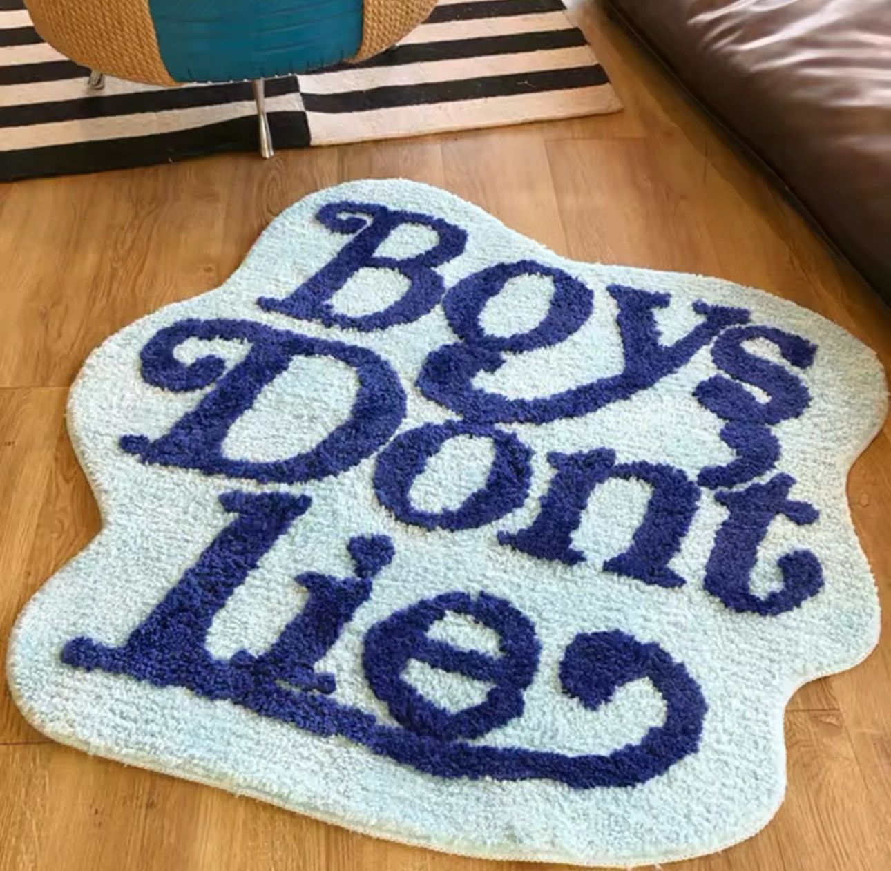 Handmade Handmade Custom Bedroom Blue Rugs Carpet Size ONE SIZE - 3 Thumbnail
