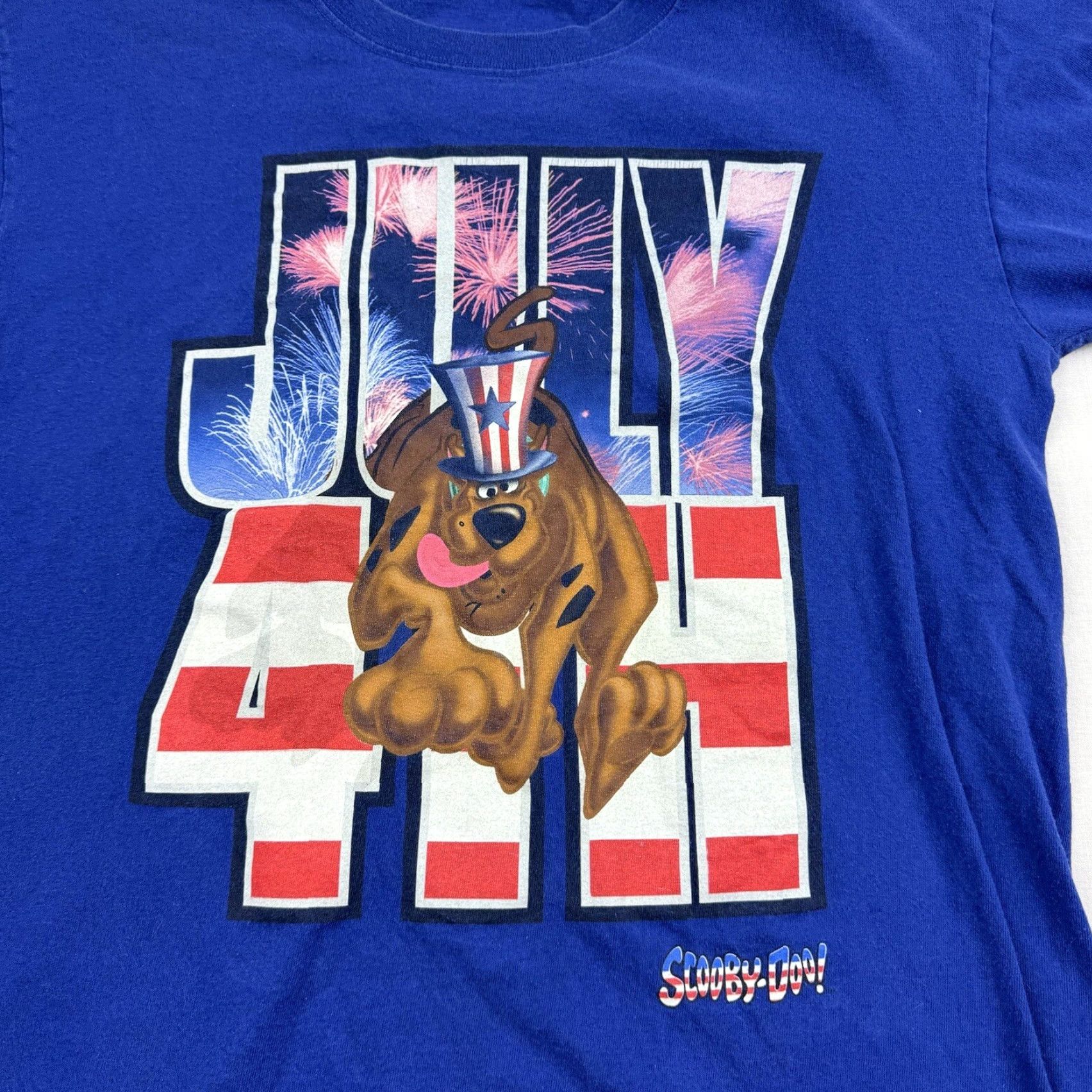 Vintage VINTAGE Scooby-Doo Shirt Adult Medium Blue 90s USA Indy 4th July Warner Bros. Mens Shirts T-Shirt Crew Neck Short Sleeve Regular Pattern Solid States Size US M / EU 48-50 / 2 - 2 Thumbnail