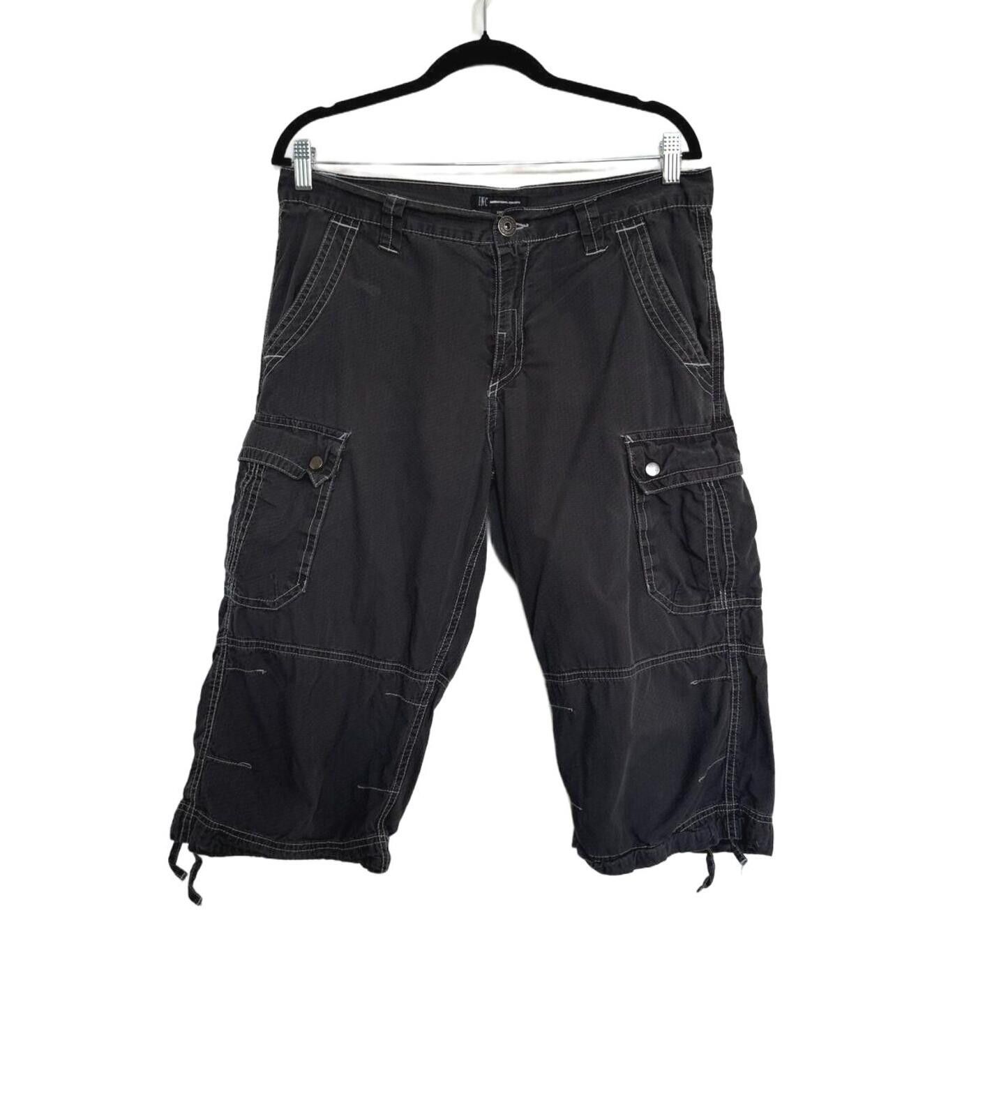 Other Y2K Grunge Gray Cargo Long Shorts with Multiple Pockets Size US 33 - 1 Thumbnail