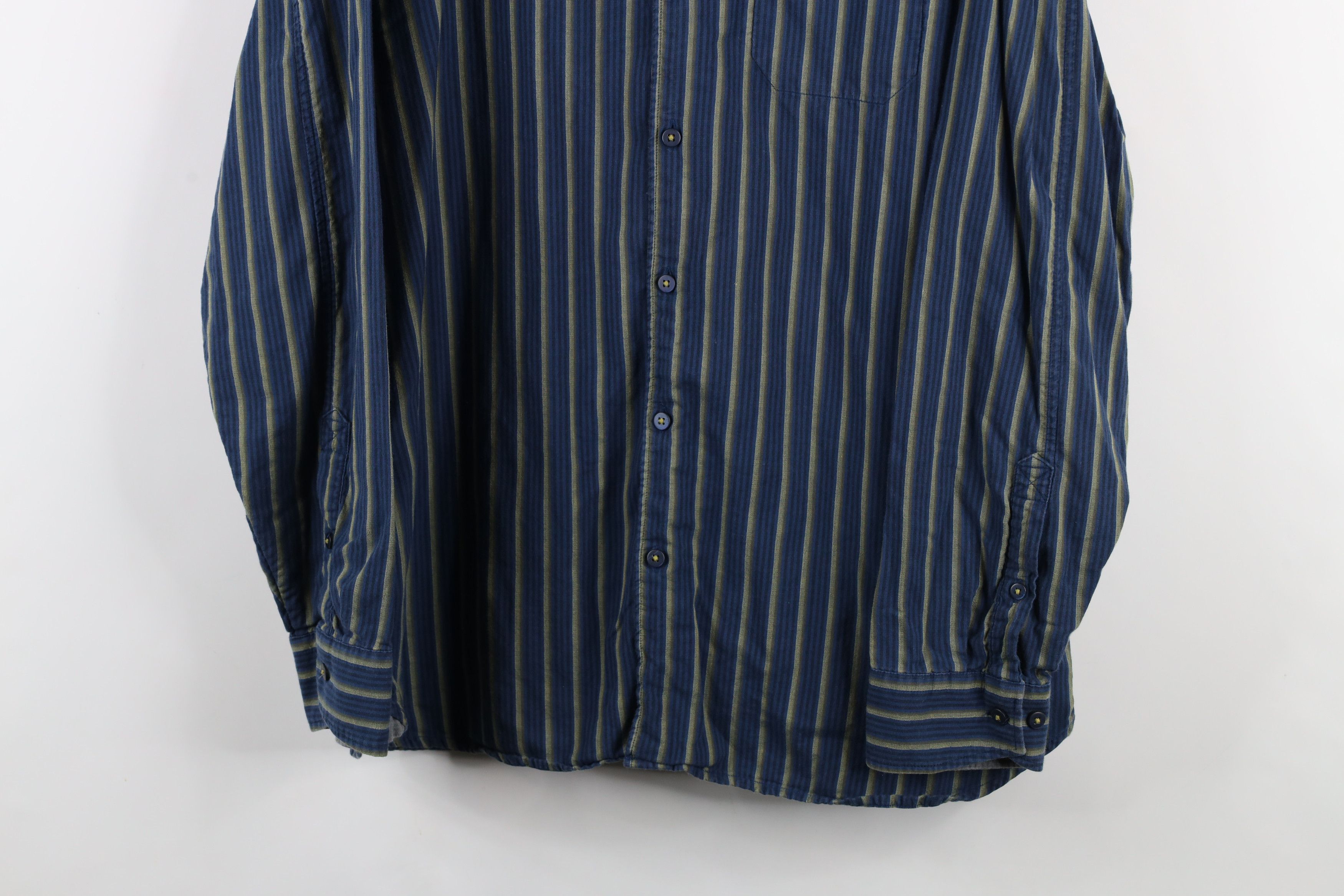 Tommy Bahama × Vintage Vintage Tommy Bahama Blend Striped Collared Button Shirt Size US XL / EU 56 / 4 - 3 Thumbnail