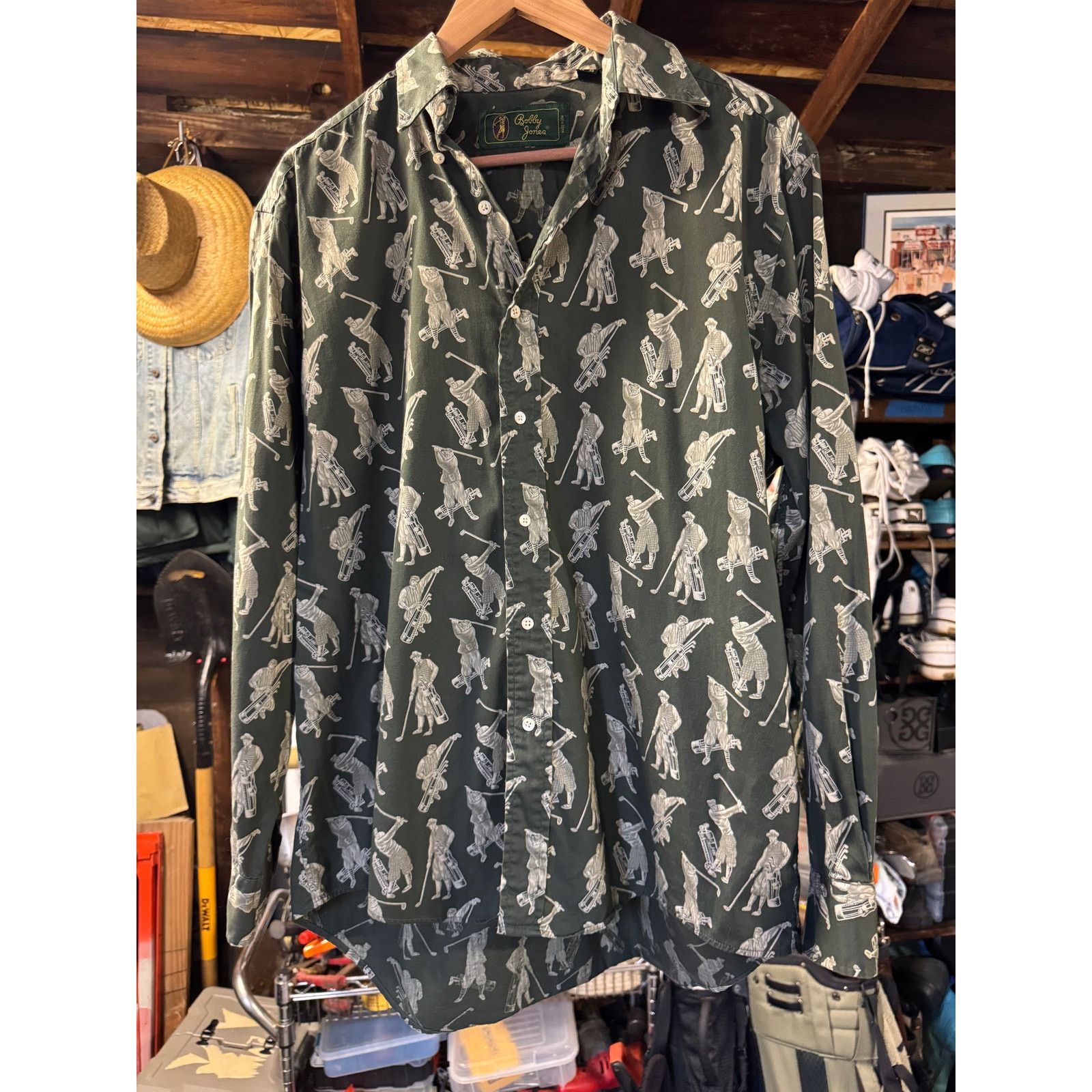 Bobby Jones Vintage Bobby Jones Golf Shirt | All-Over Golfer Print | M Size US M / EU 48-50 / 2 - 1 Thumbnail