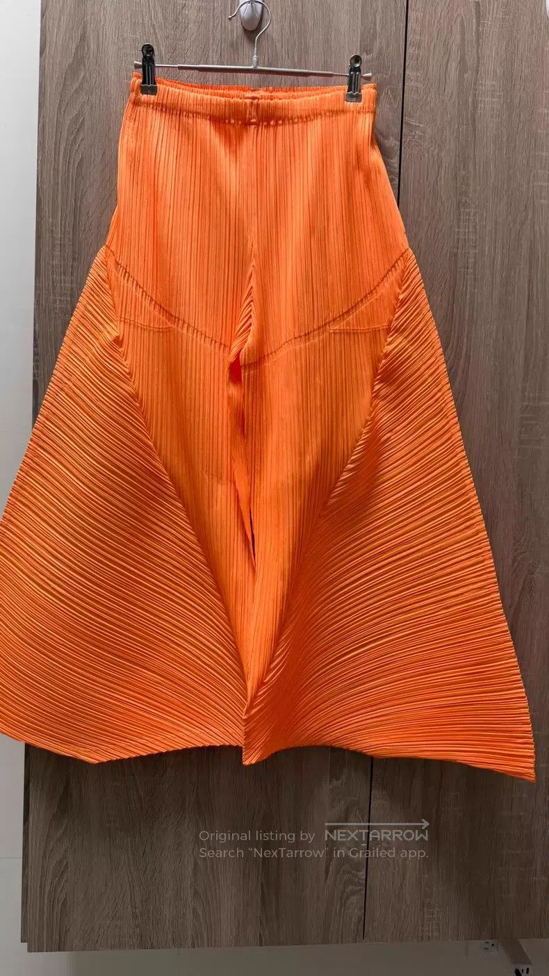 Issey Miyake Issey Miyake size:3 Orange Irregular Pants Size 31" - 1 Thumbnail