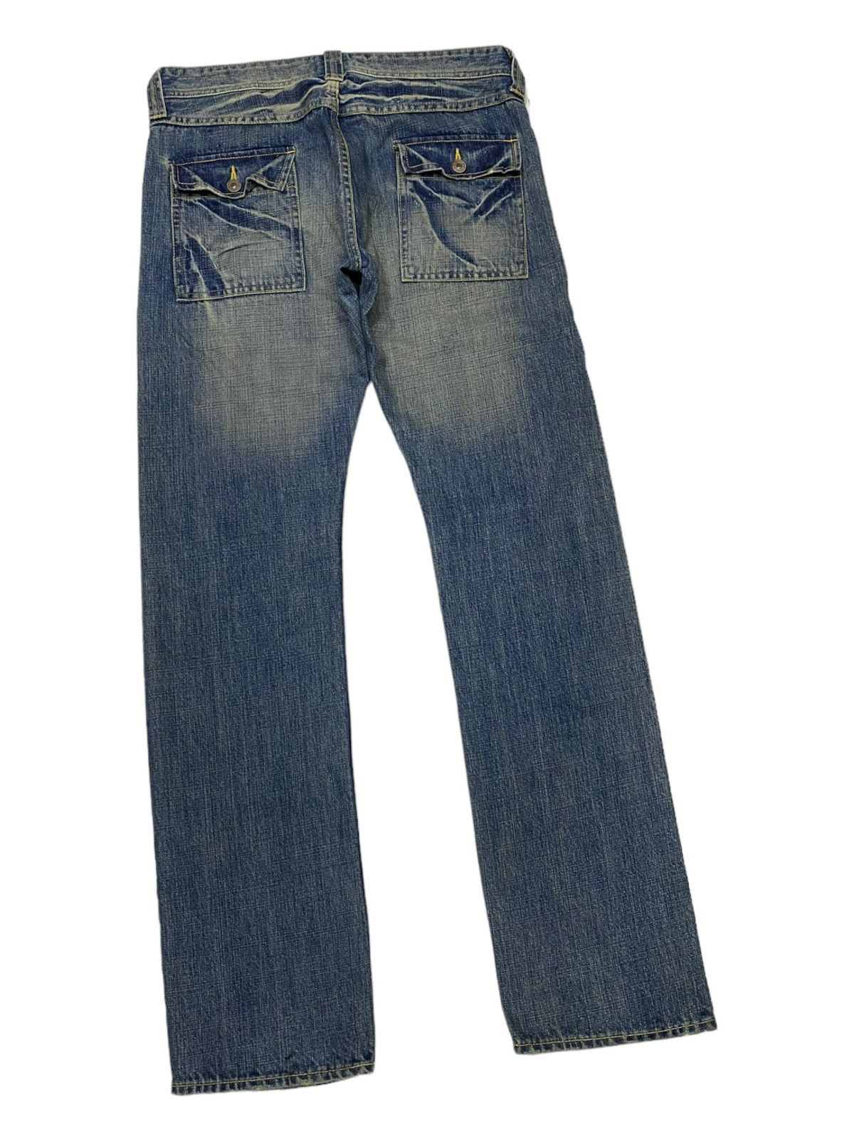 Japanese Brand × Tornado Mart 🔥RARE JAPANESE DENIM BACK NUMBER BUSH PANTS JEANS Size US 32 / EU 48 - 5 Thumbnail