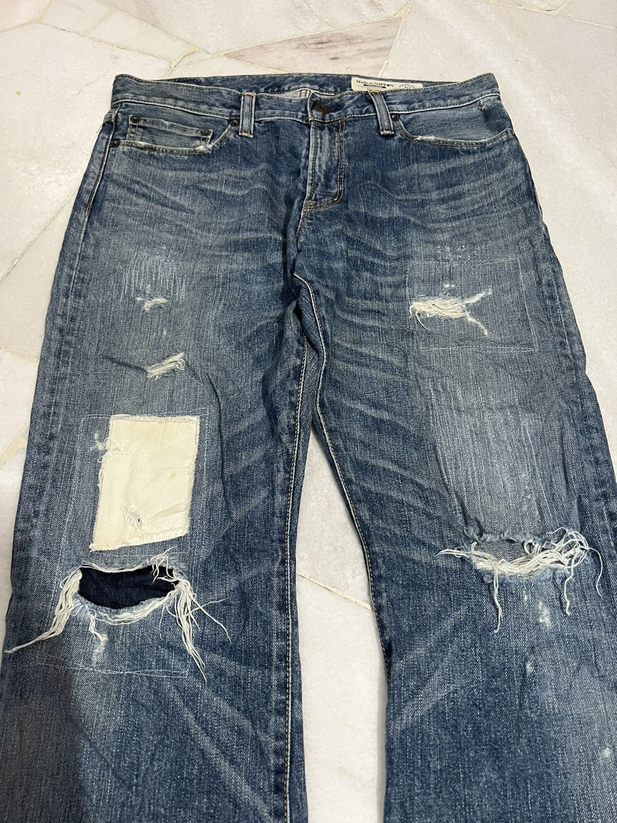 If Six Was Nine × Le Grande Bleu (L.G.B.) × Seditionaries 🌈Flare Japanese Back Number Distressed Jean Ripped Size US 34 / EU 50 - 3 Thumbnail