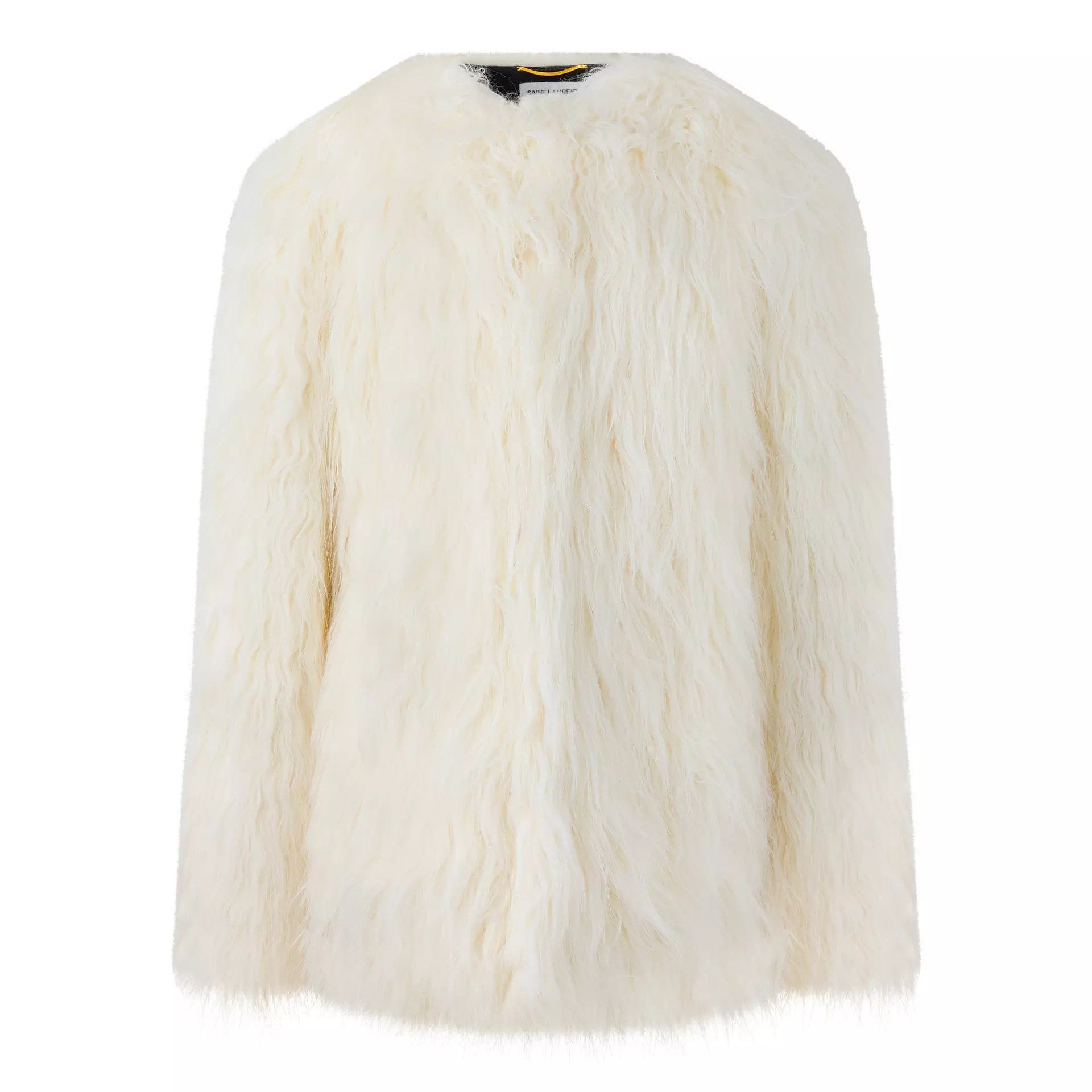 Saint Laurent Paris o1bcso1str1225 Manteau Faux Fur Arctique in White Size XS / US 0-2 / IT 36-38 - 1 Thumbnail