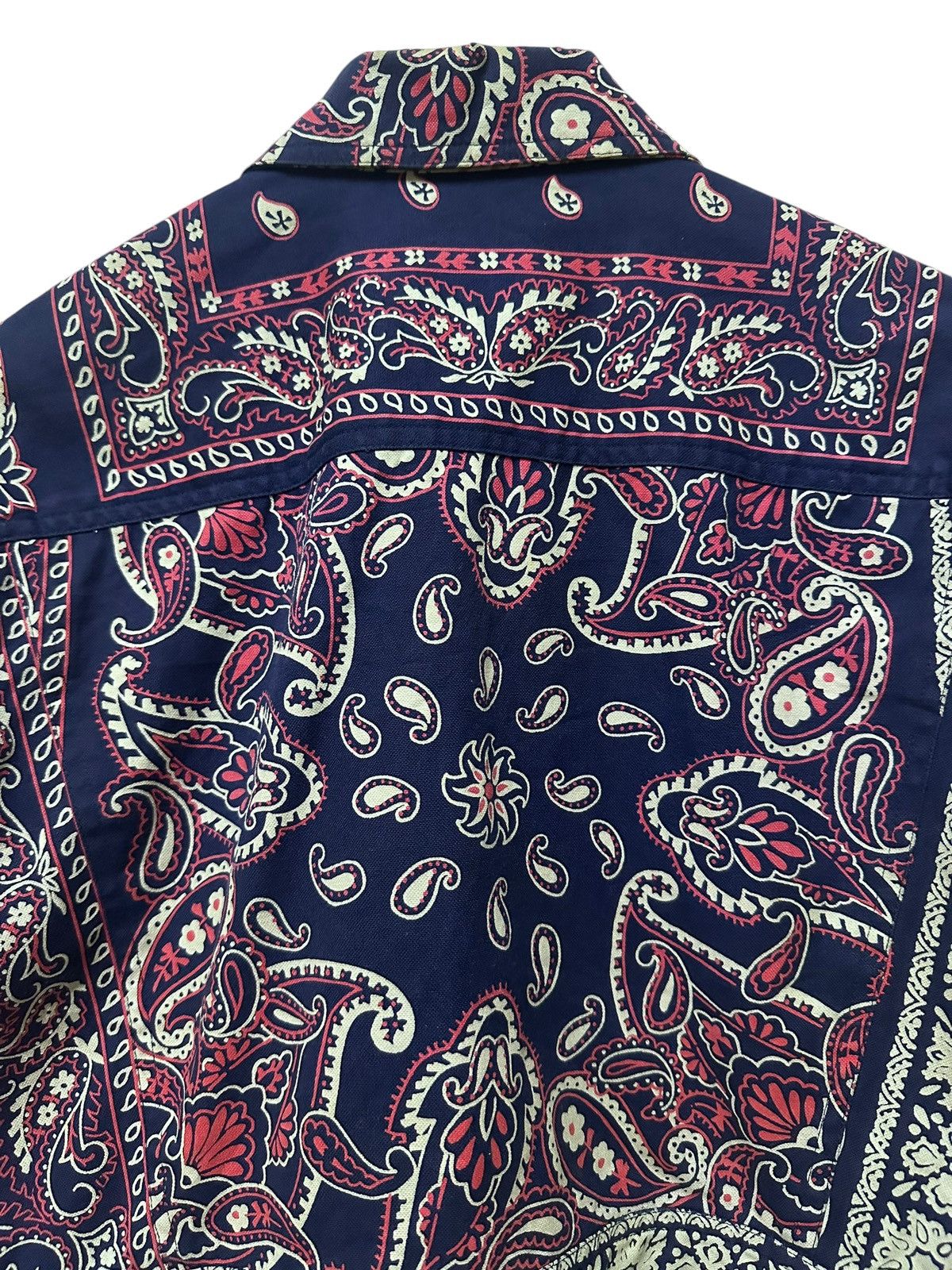 Issey Miyake × Japanese Brand RARE ‼️Vintage Issey Miyake Paisley Bandana Trucker Jacket Size US M / EU 48-50 / 2 - 4 Thumbnail