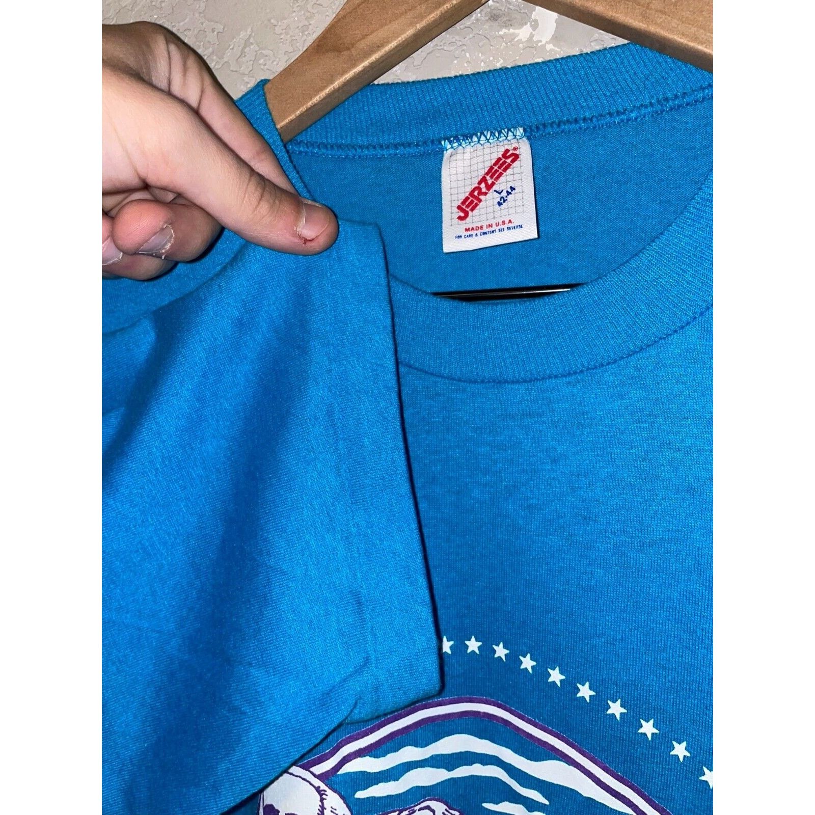 Jerzees Vintage Mount Rushmore Shirt Golden Anniversary Blue Tee 90s Size US L / EU 52-54 / 3 - 7 Thumbnail