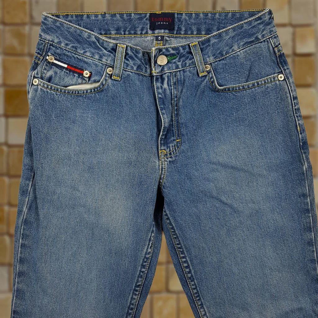 Tommy Hilfiger VINTAGE Tommy Hilfiger Jeans Hipster Flare Denim 29x30 Blue 90s Retro Womens Boys? Size 29" - 1 Thumbnail